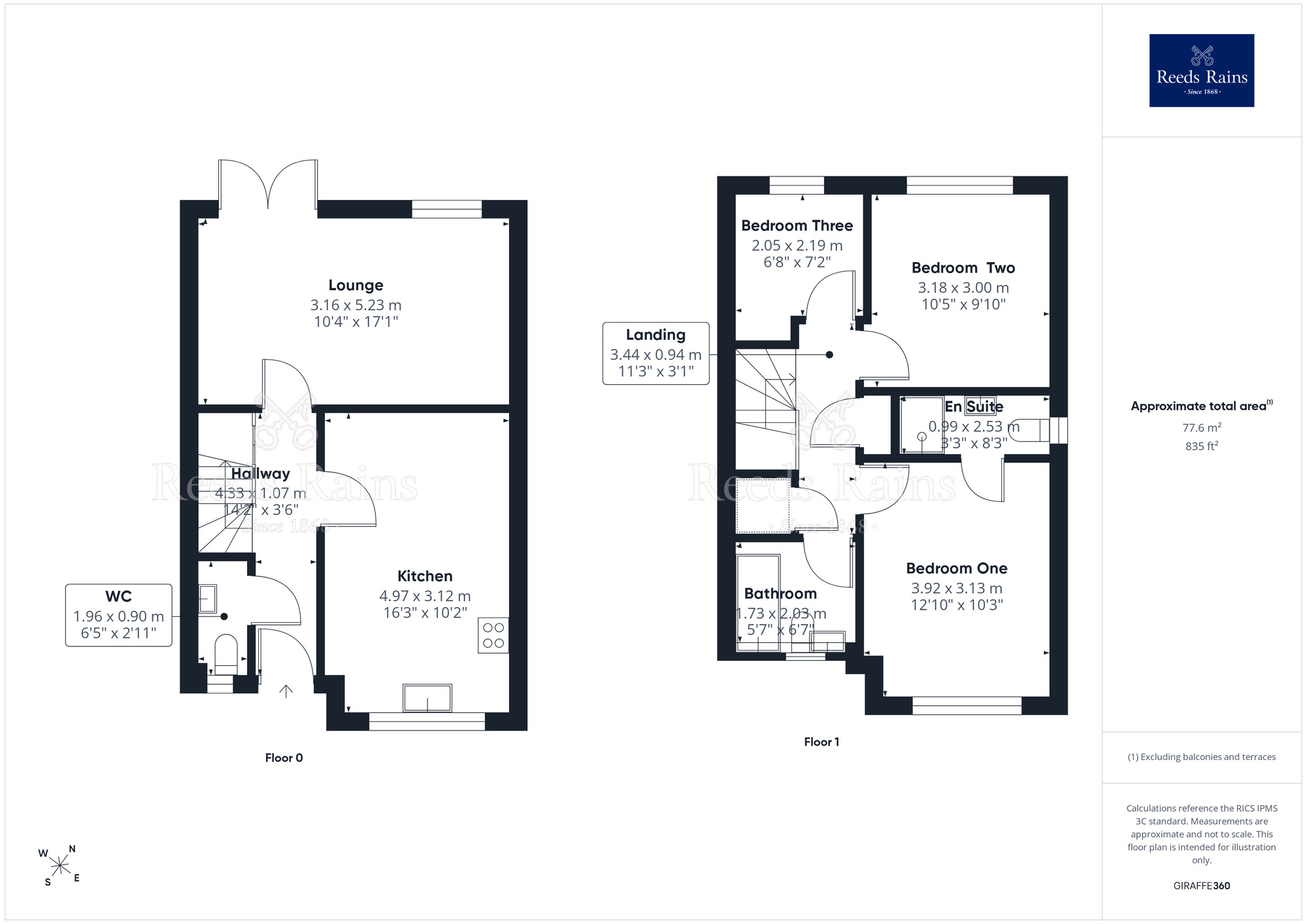 Floorplan of 3 bedroom Semi Detached House for sale, Thatch Court, Garstang, Lancashire, PR3