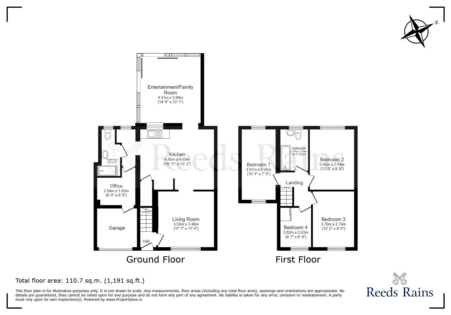 Floorplan of 4 bedroom Link Detached House for sale, Meadow Park, Cabus, Lancashire, PR3