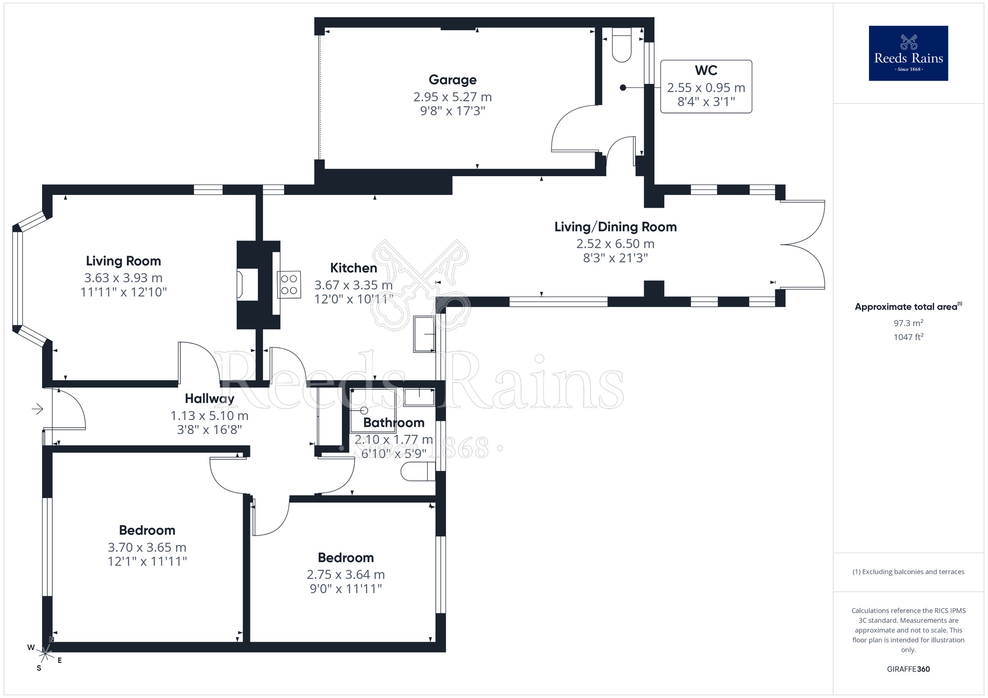 Floorplan of 2 bedroom Semi Detached Bungalow for sale, Lancaster Road, Garstang, Preston, PR3