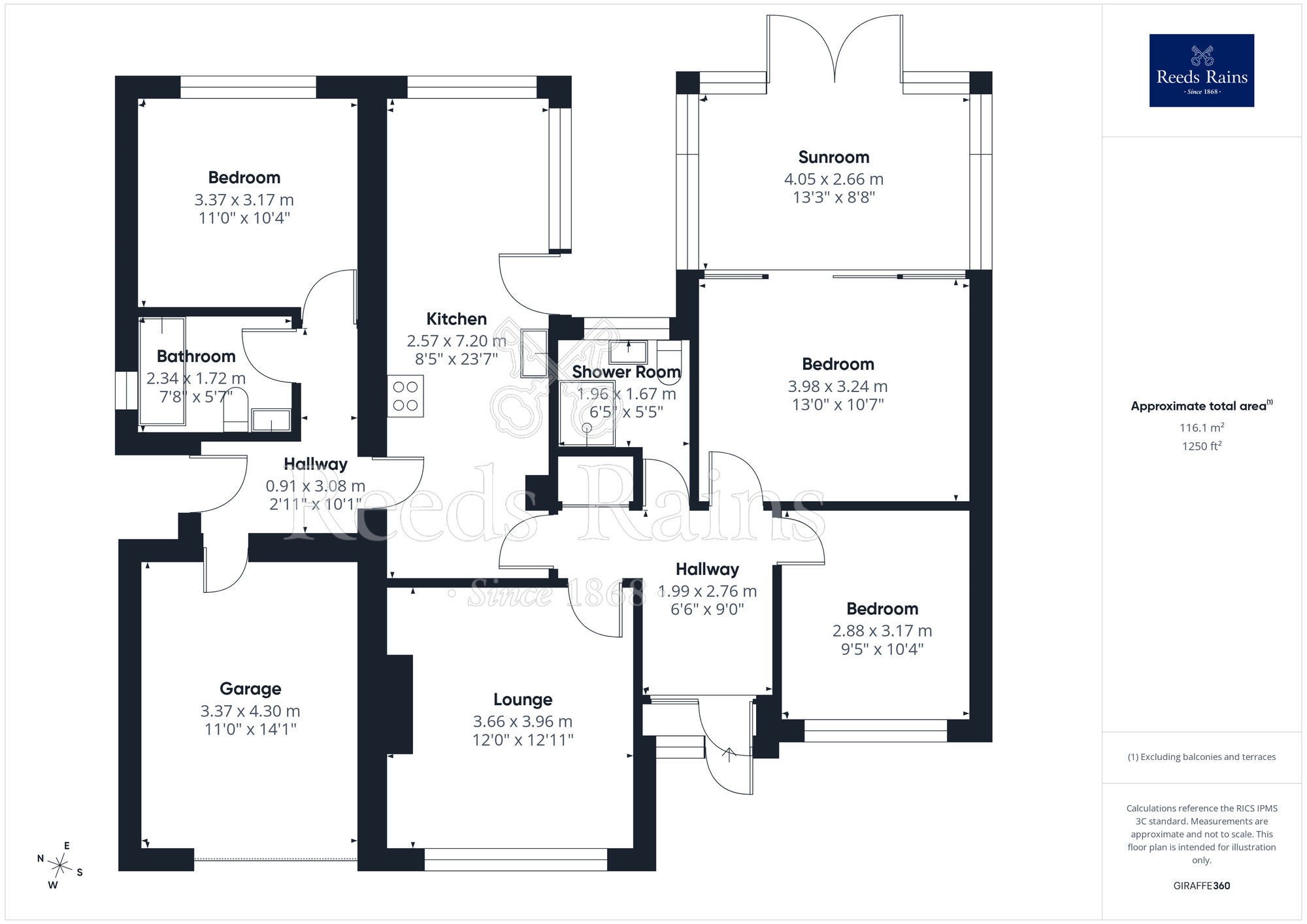 Floorplan of 3 bedroom Detached Bungalow for sale, Lancaster Road, Garstang, Lancashire, PR3