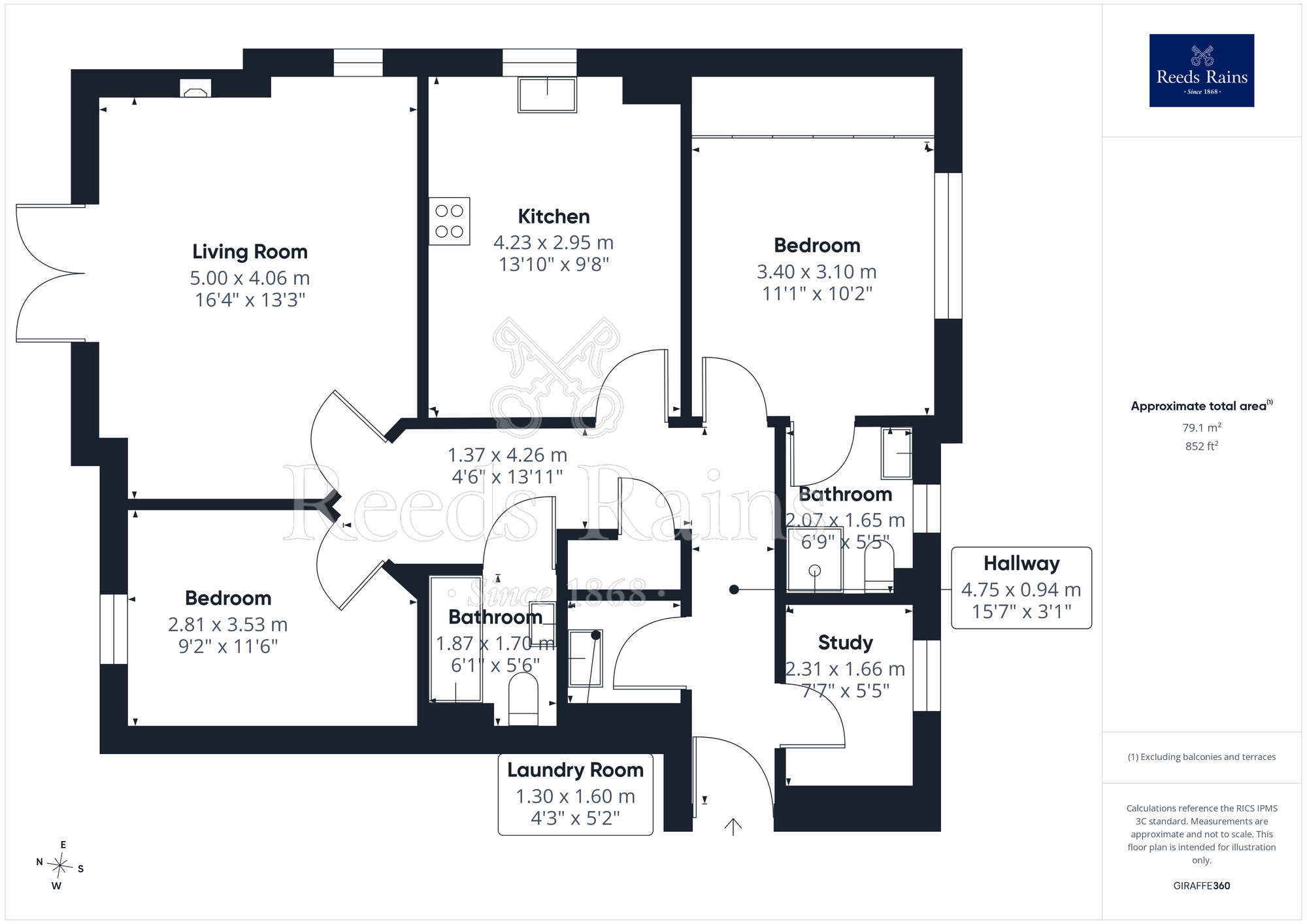 Floorplan of 2 bedroom Flat to rent, Weavers Court, Scorton, Lancashire, PR3