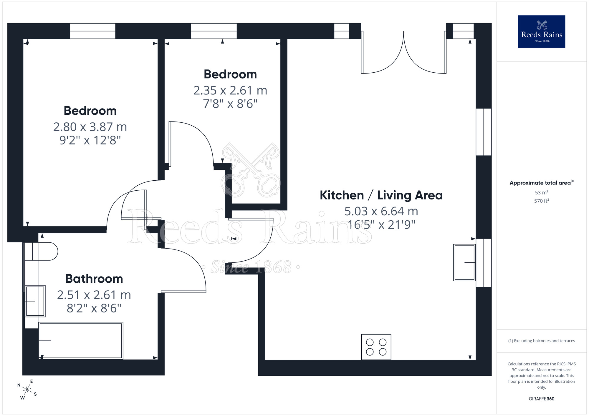 Floorplan of 2 bedroom Flat to rent, Bridge Street, Garstang, Lancashire, PR3