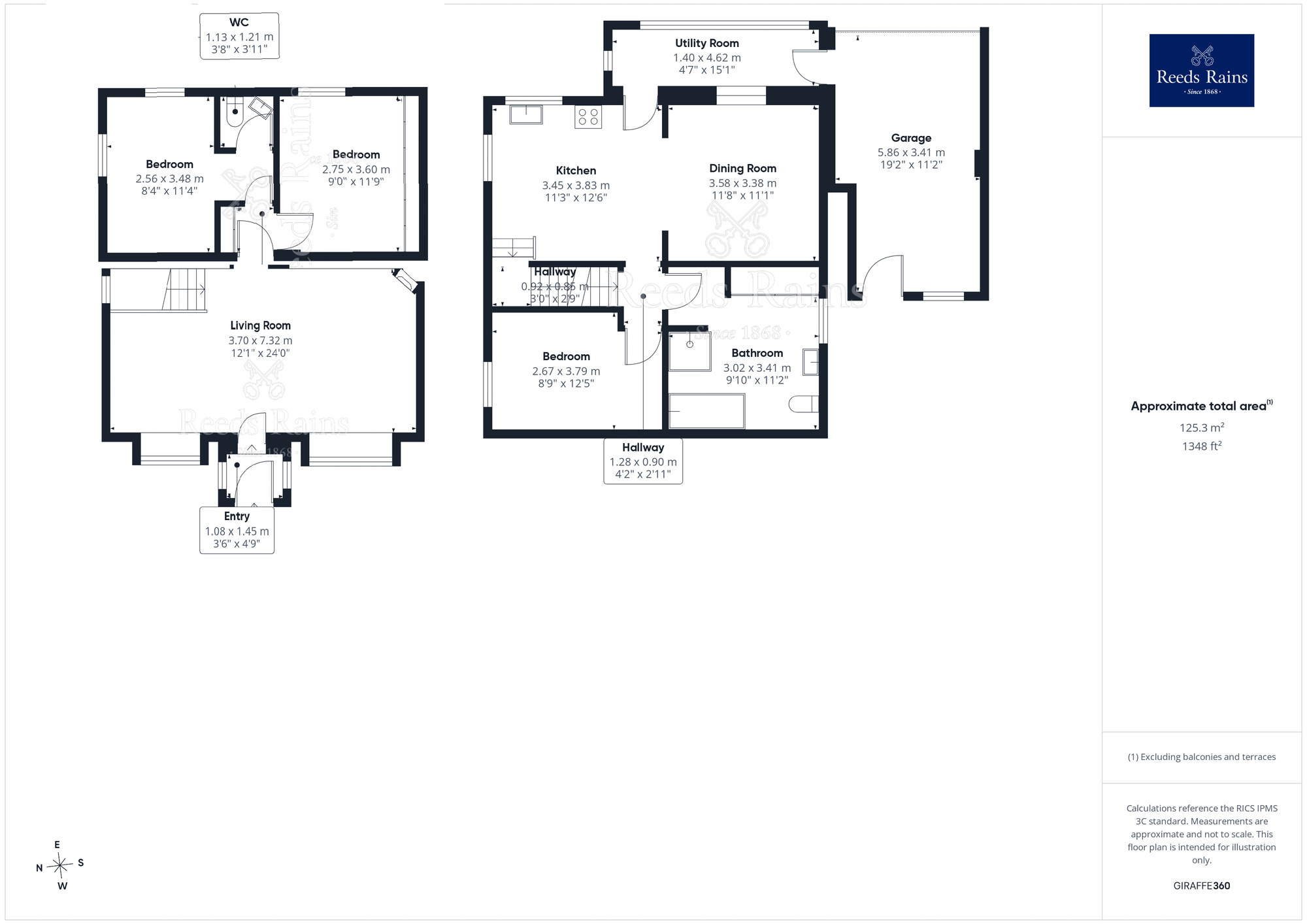 Floorplan of 3 bedroom Detached House for sale, Hollins Lane, Forton, Lancashire, PR3