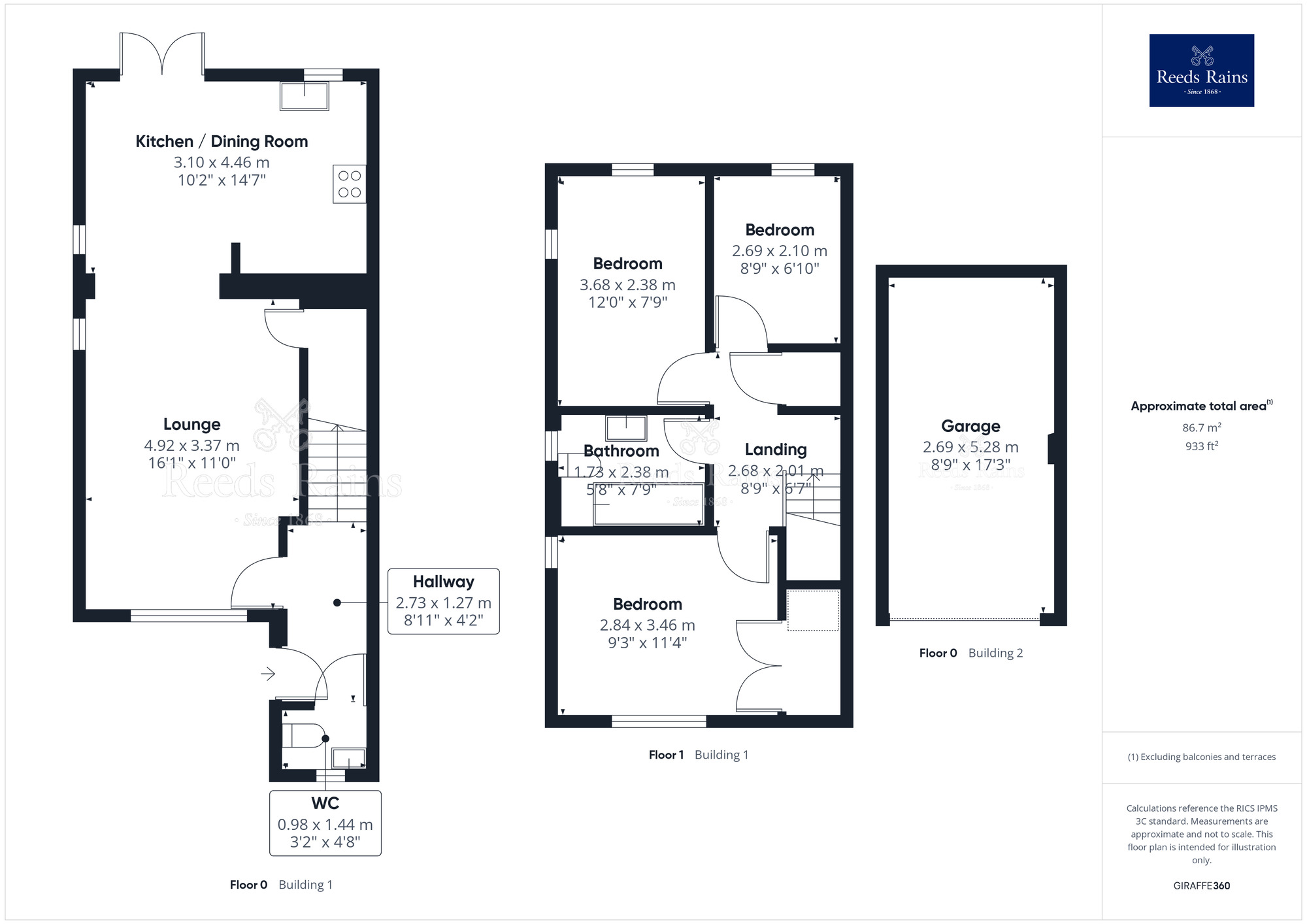 Floorplan of 3 bedroom Semi Detached House for sale, Waters Edge Green, Garstang, Lancashire, PR3