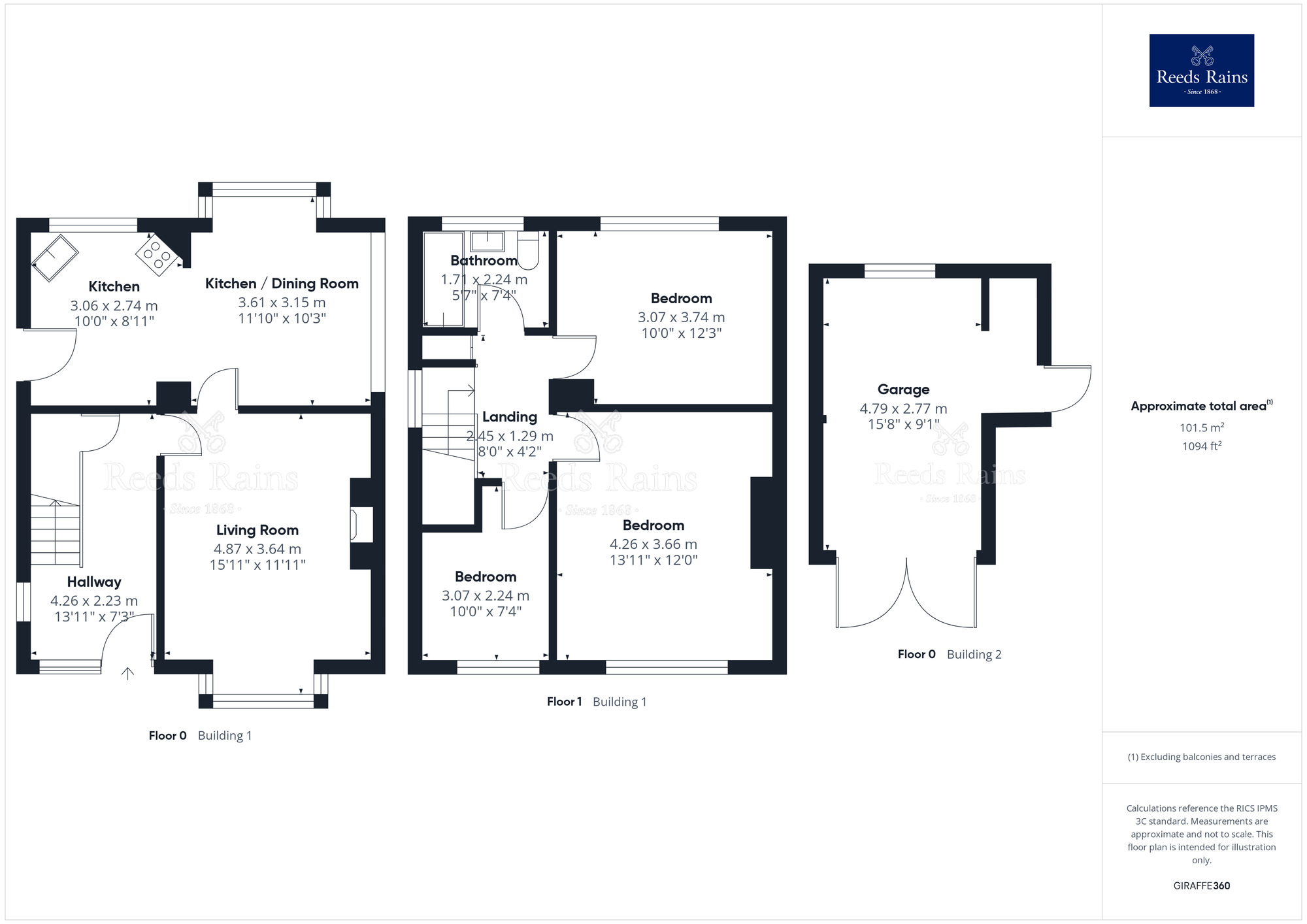 Floorplan of 3 bedroom Semi Detached House for sale, St. Lawrences Avenue, Barton, Lancashire, PR3