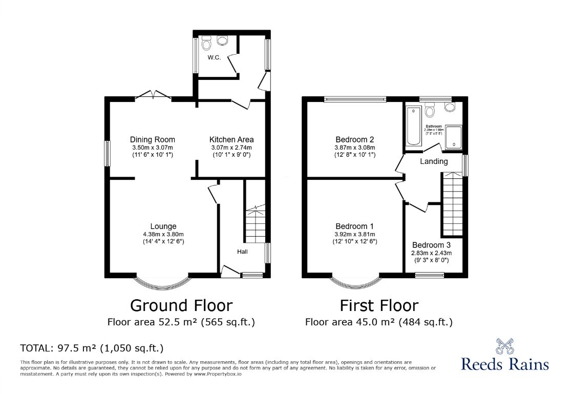 Floorplan of 3 bedroom Detached House to rent, Moss Lane, Garstang, Lancashire, PR3