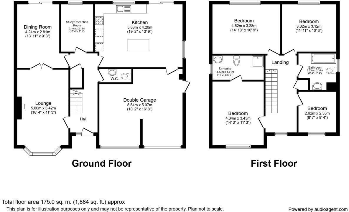 Floorplan of 4 bedroom Detached House to rent, Ashfield Rise, Claughton-on-Brock, Lancashire, PR3