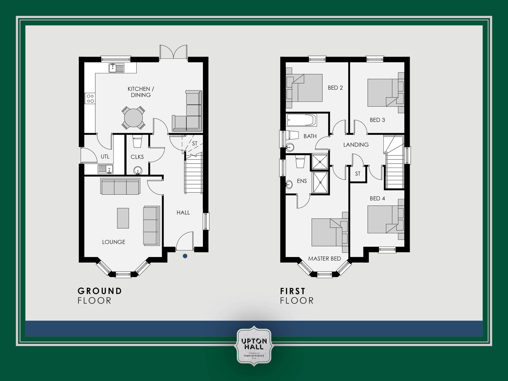4 bedroom Detached House for sale, Upton Hall, Antrim Road, BT39 £337,500