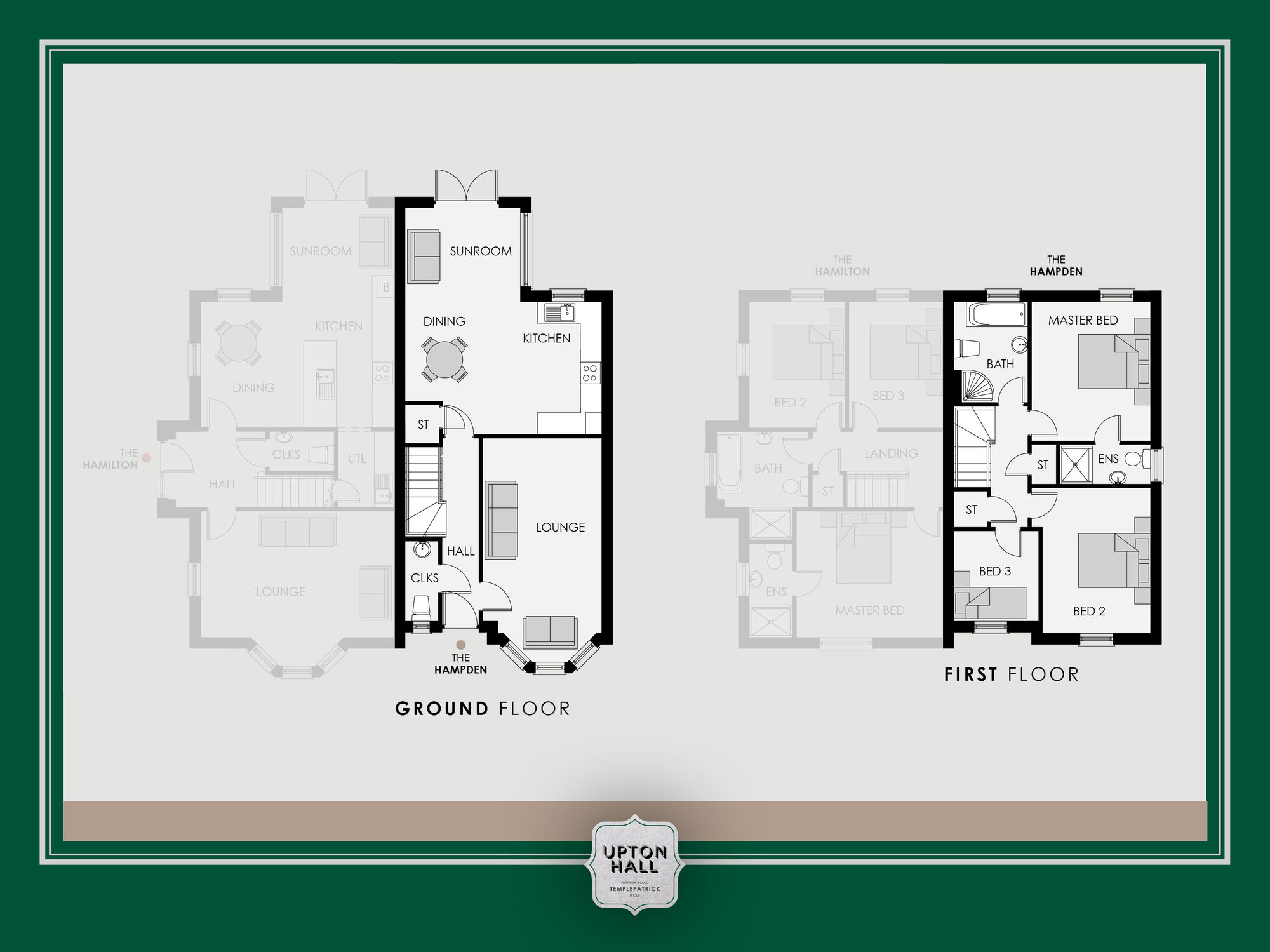 Floorplan of 3 bedroom Semi Detached House for sale, Upton Hall, Antrim Road, Templepatrick, BT39