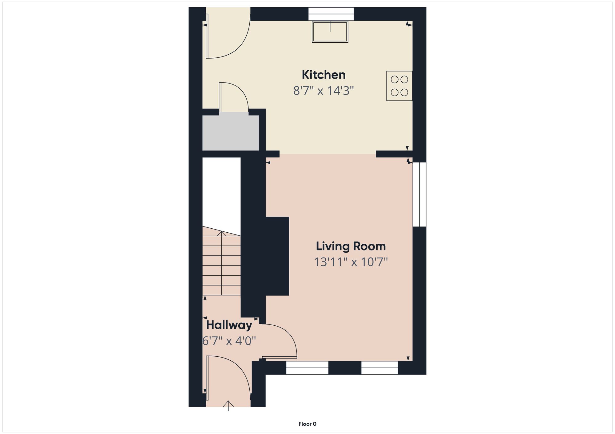 Floorplan of 2 bedroom End Terrace House for sale, Alderley Grove, County Antrim, BT36