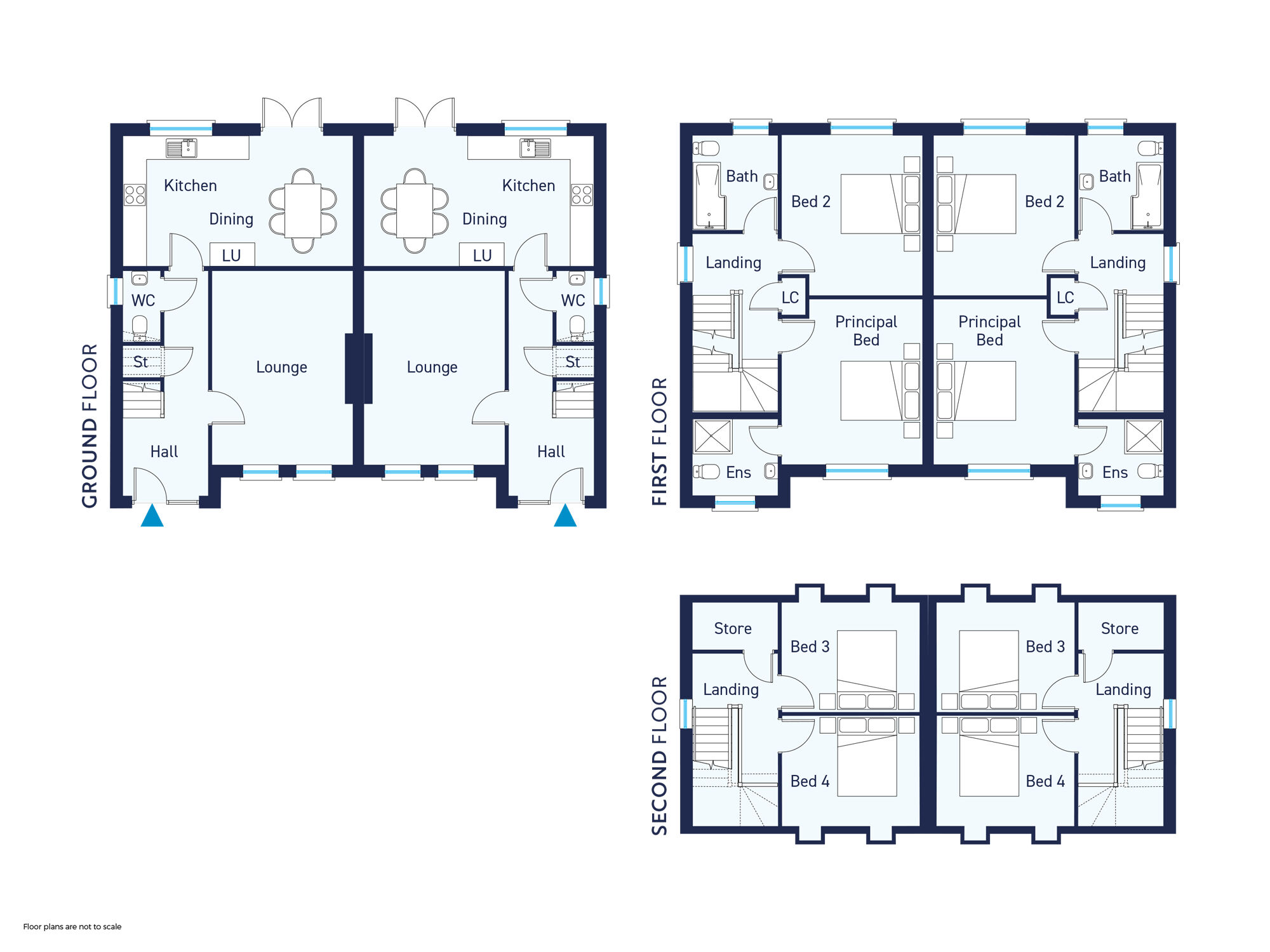 Floorplan of 4 bedroom Semi Detached House for sale, Spinners Gate, Doagh Road, Newtownabbey, BT36