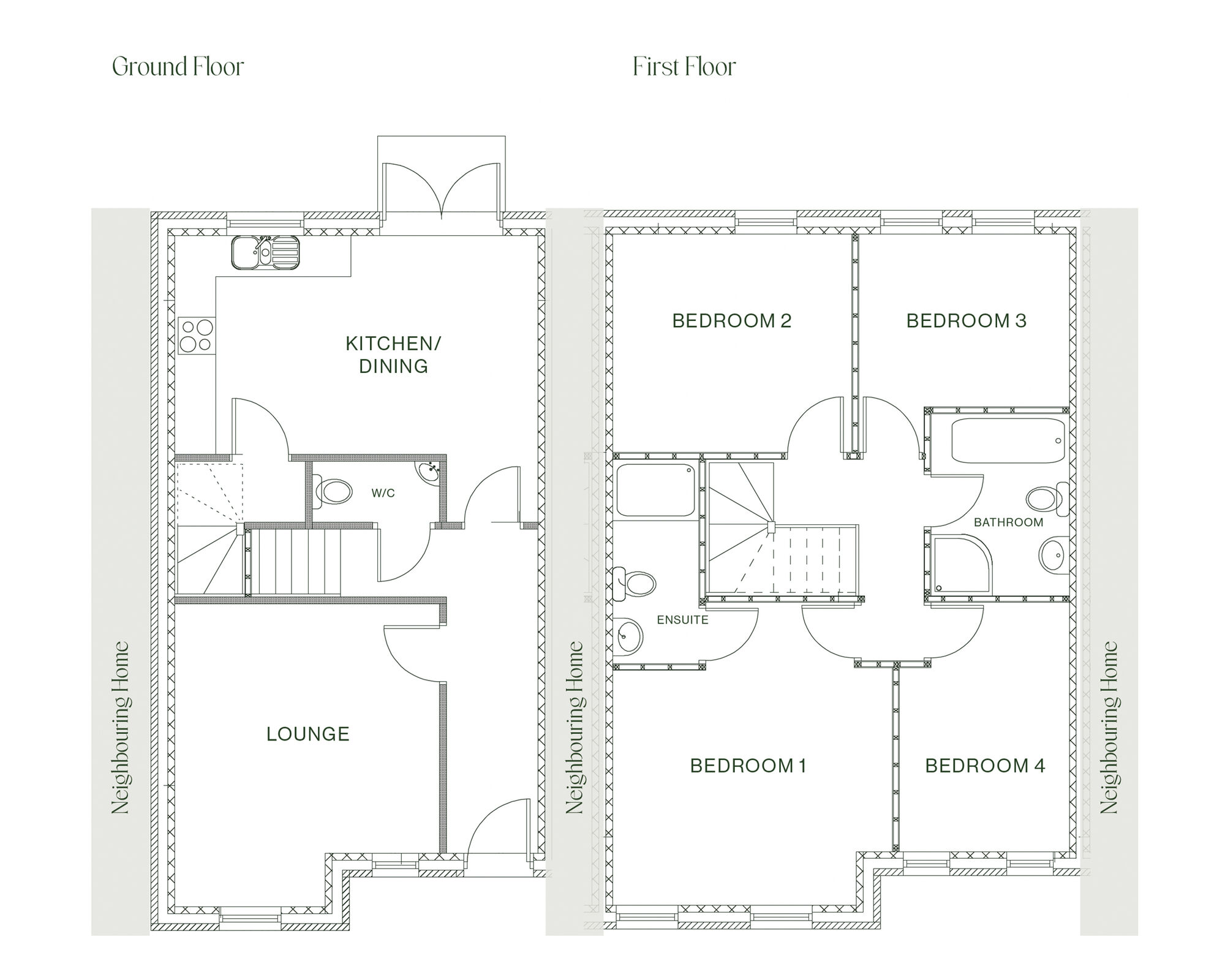 Floorplan of 4 bedroom Mid Terrace House for sale, Jubilee Road, Ballyclare, County Antrim, BT39