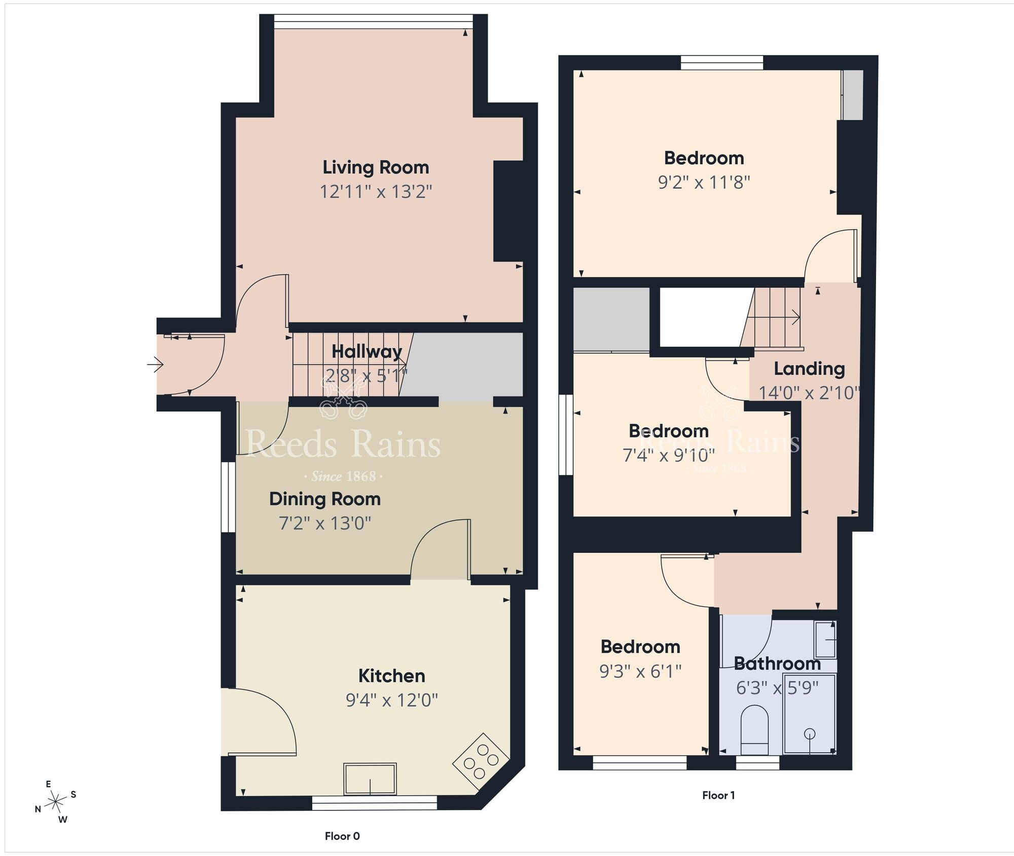 Floorplan of 3 bedroom Semi Detached House for sale, Joanmount Gardens, Belfast, County Antrim, BT14