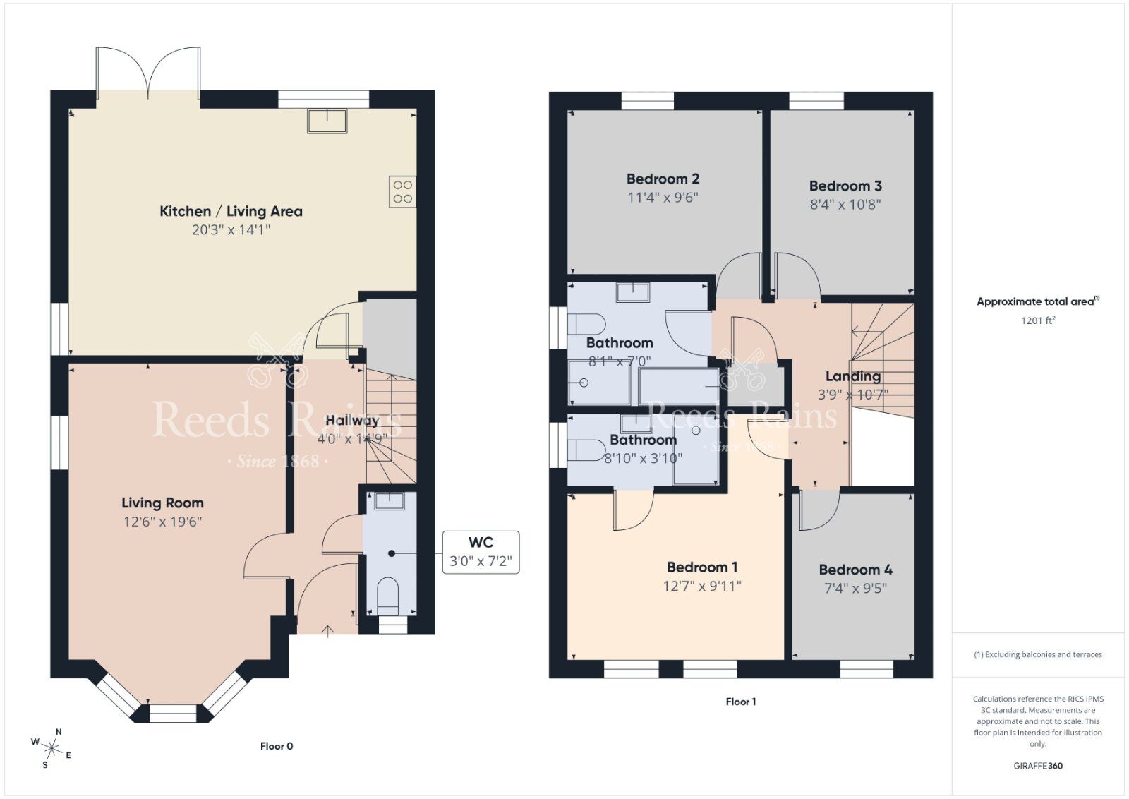 Floorplan of 4 bedroom Semi Detached House to rent, Upton Hall, Templepatrick, County Antrim, BT39