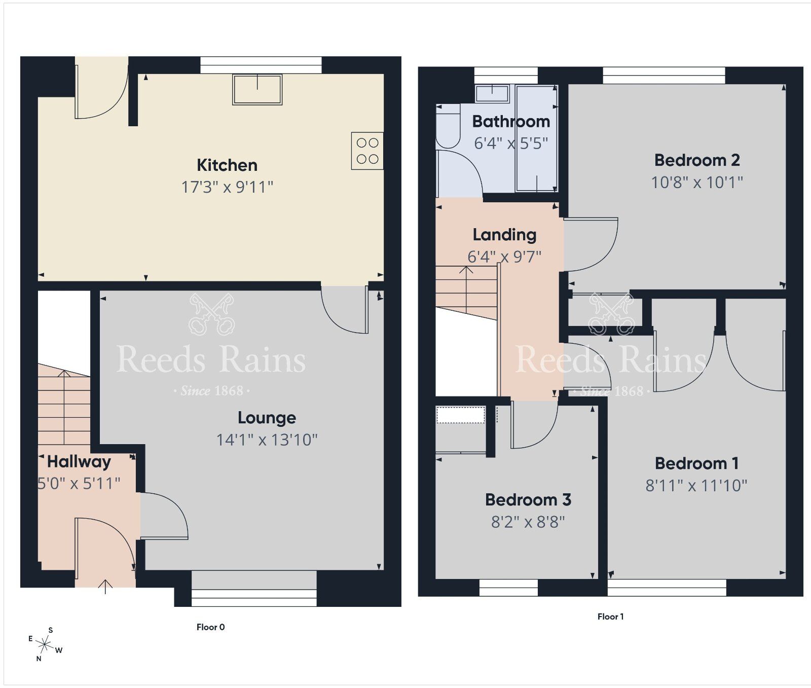 Floorplan of 3 bedroom End Terrace House for sale, Ballyfore Walk, Newtownabbey, County Antrim, BT36