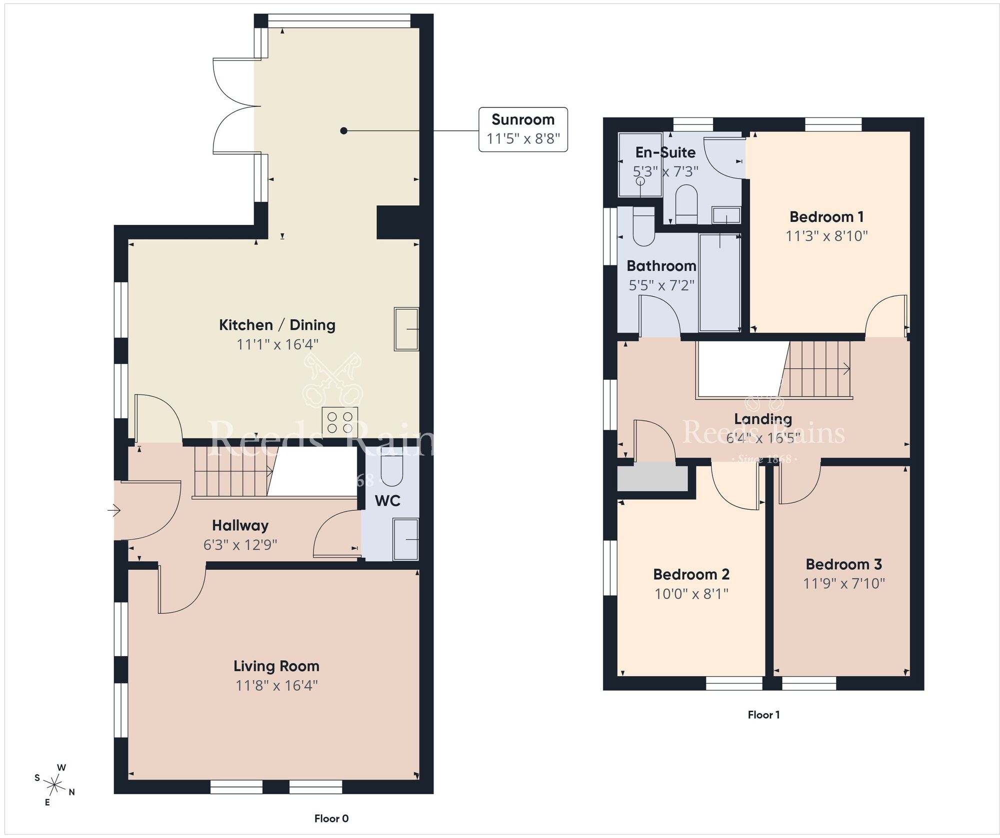 Floorplan of 3 bedroom Semi Detached House for sale, Rushfield Place, Ballyclare, County Antrim, BT39