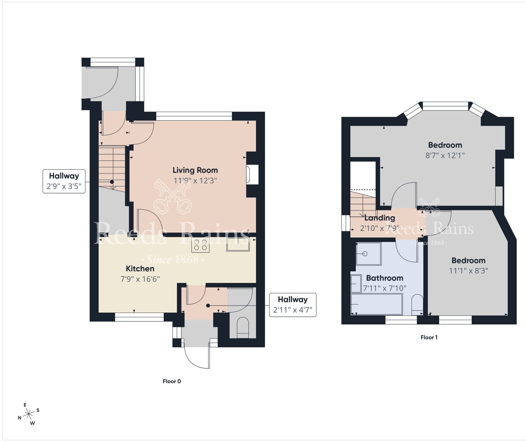 Floorplan of 2 bedroom Semi Detached House for sale, Jellicoe Avenue, County Antrim, BT15