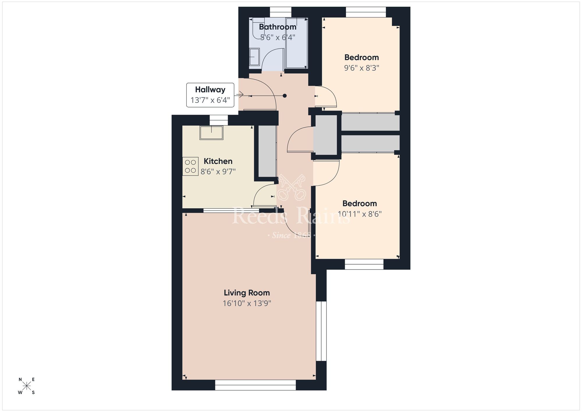 Floorplan of 2 bedroom Flat for sale, The Firs, Newtownabbey, County Antrim, BT37