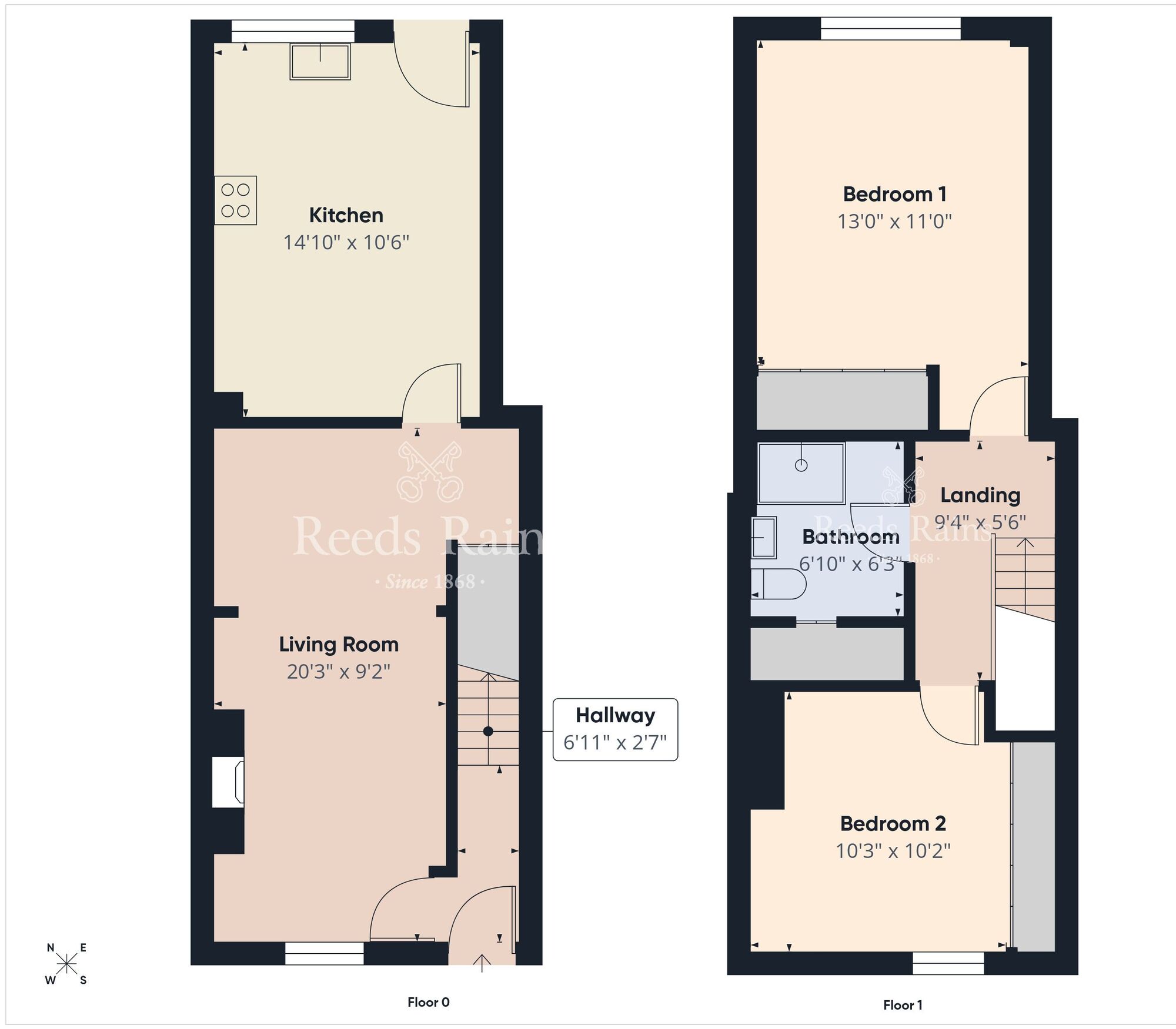 Floorplan of 2 bedroom Mid Terrace House for sale, Sunnyside, Doagh Road, County Antrim, BT36