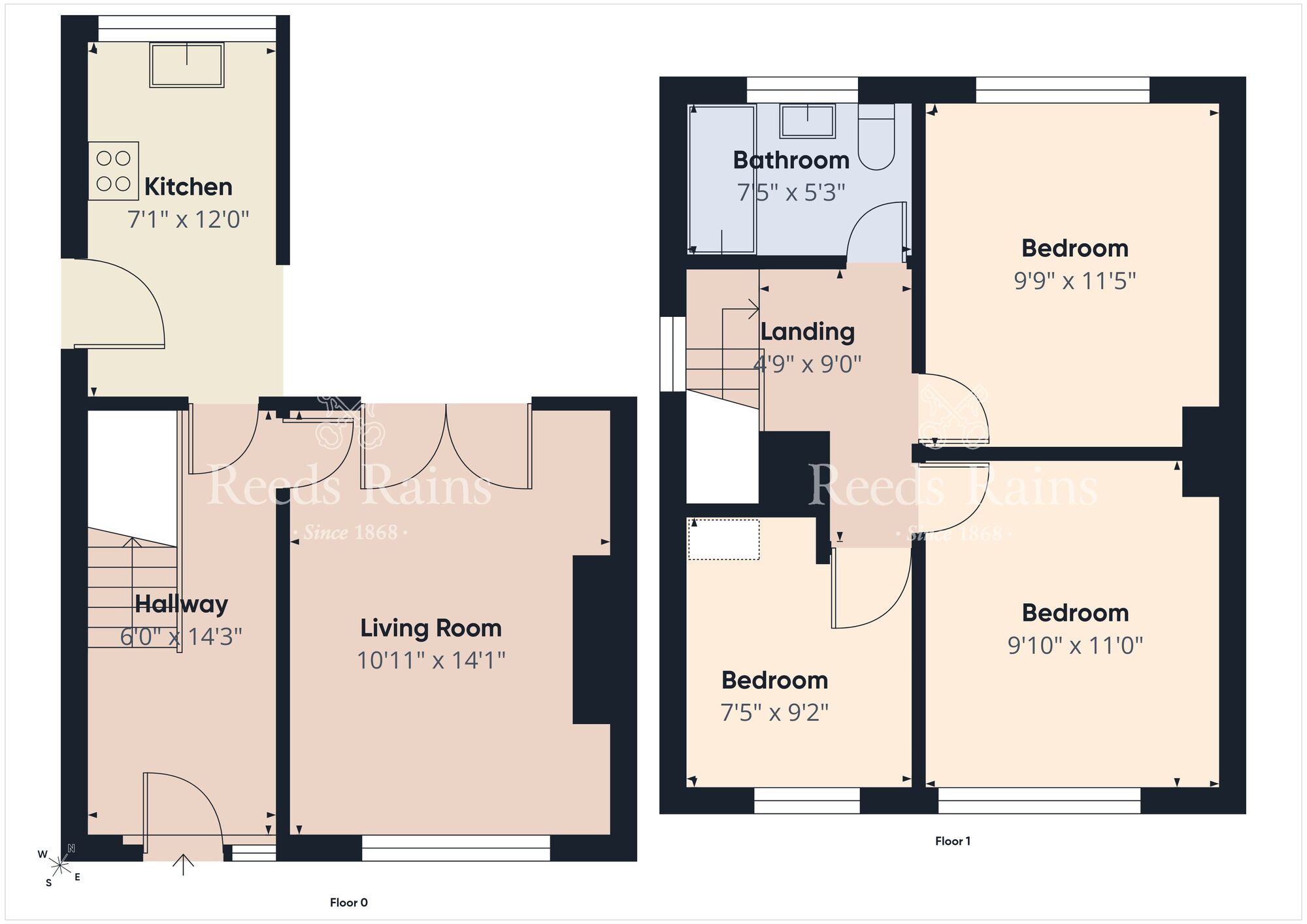 Floorplan of 3 bedroom Semi Detached House for sale, Mountainview Gardens, County Antrim, BT14
