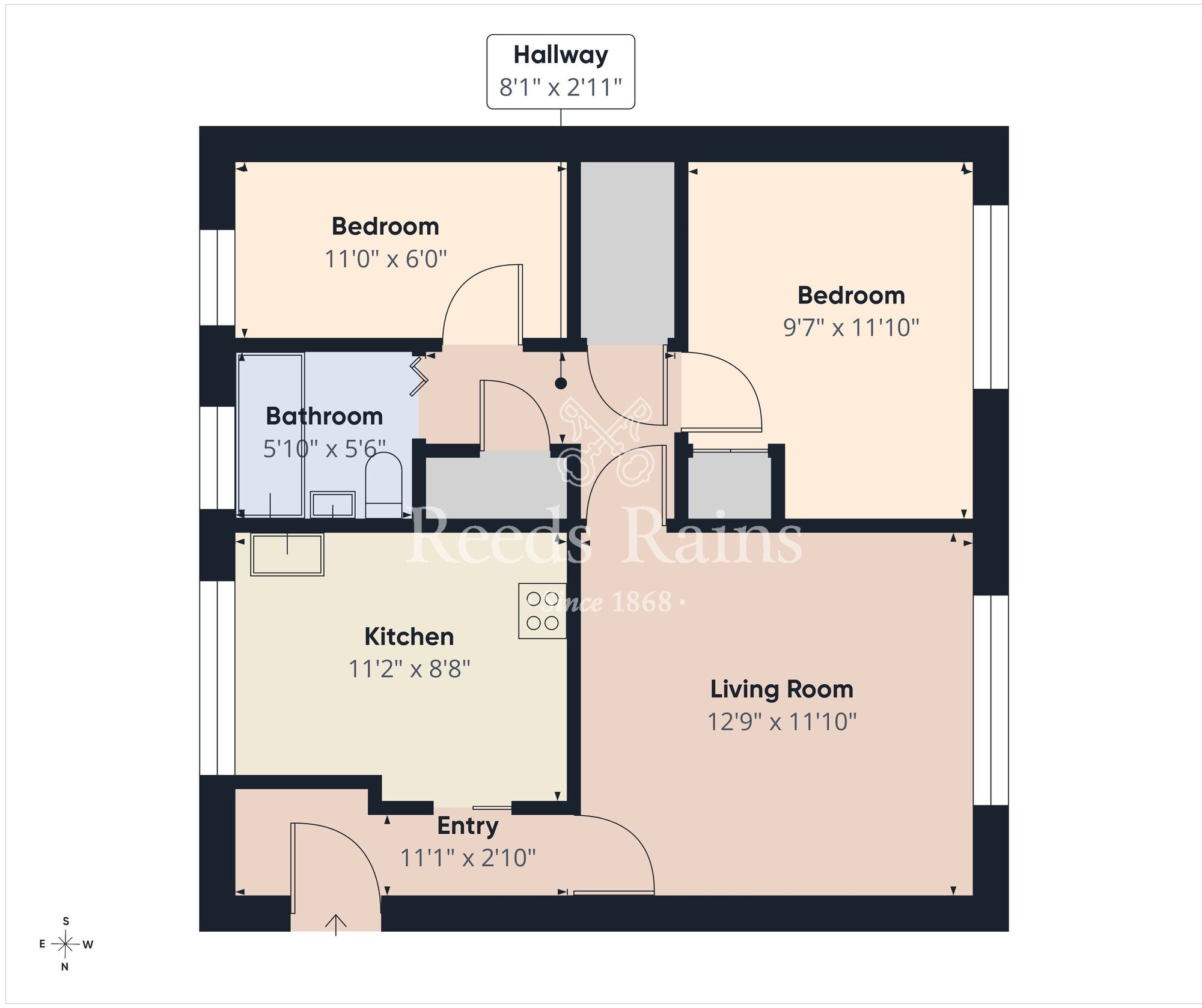 Floorplan of 2 bedroom Flat for sale, Glenvarna Walk, Newtownabbey, County Antrim, BT36