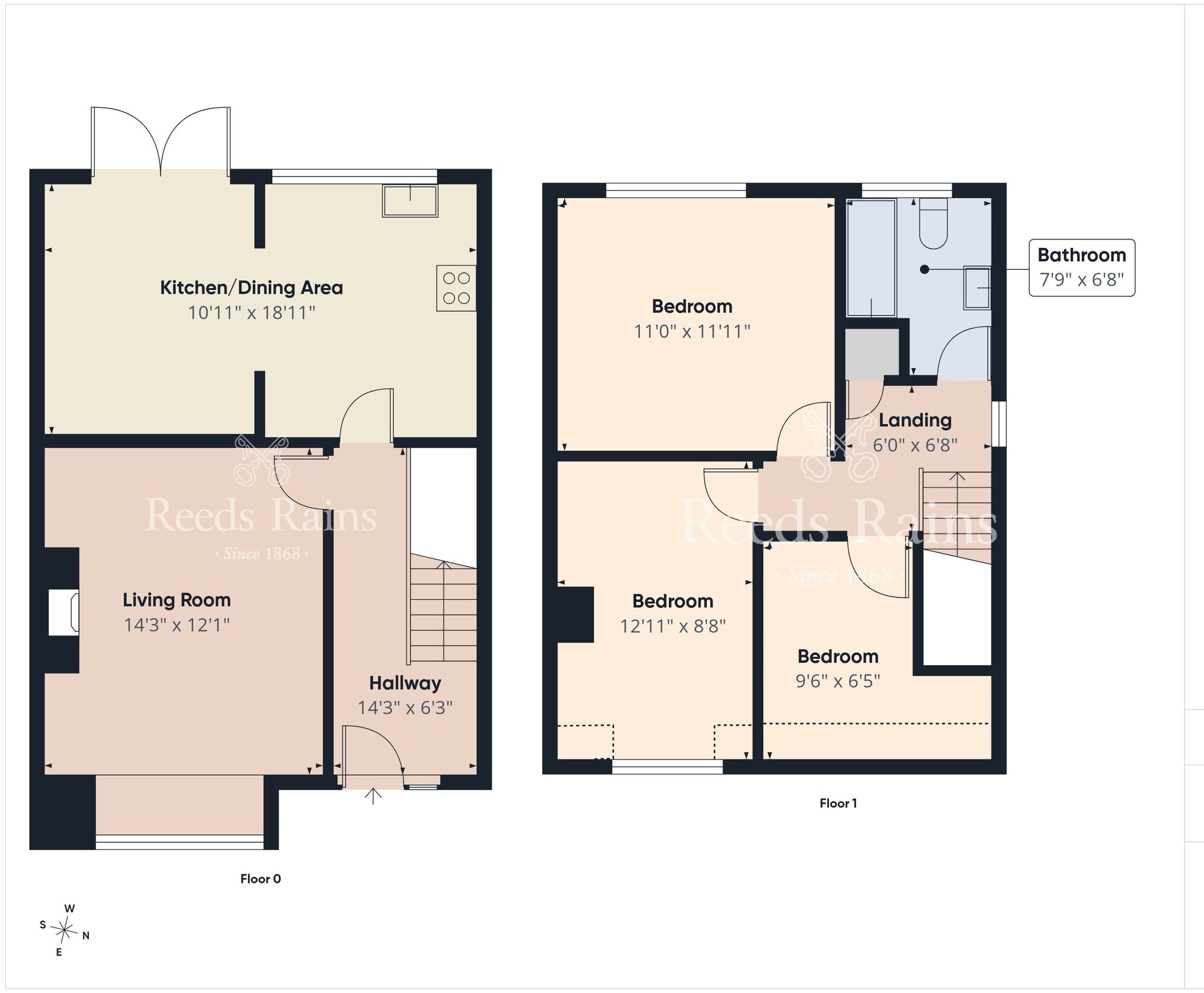 Floorplan of 3 bedroom Semi Detached House for sale, Hollybrook Court, Newtownabbey, County Antrim, BT36