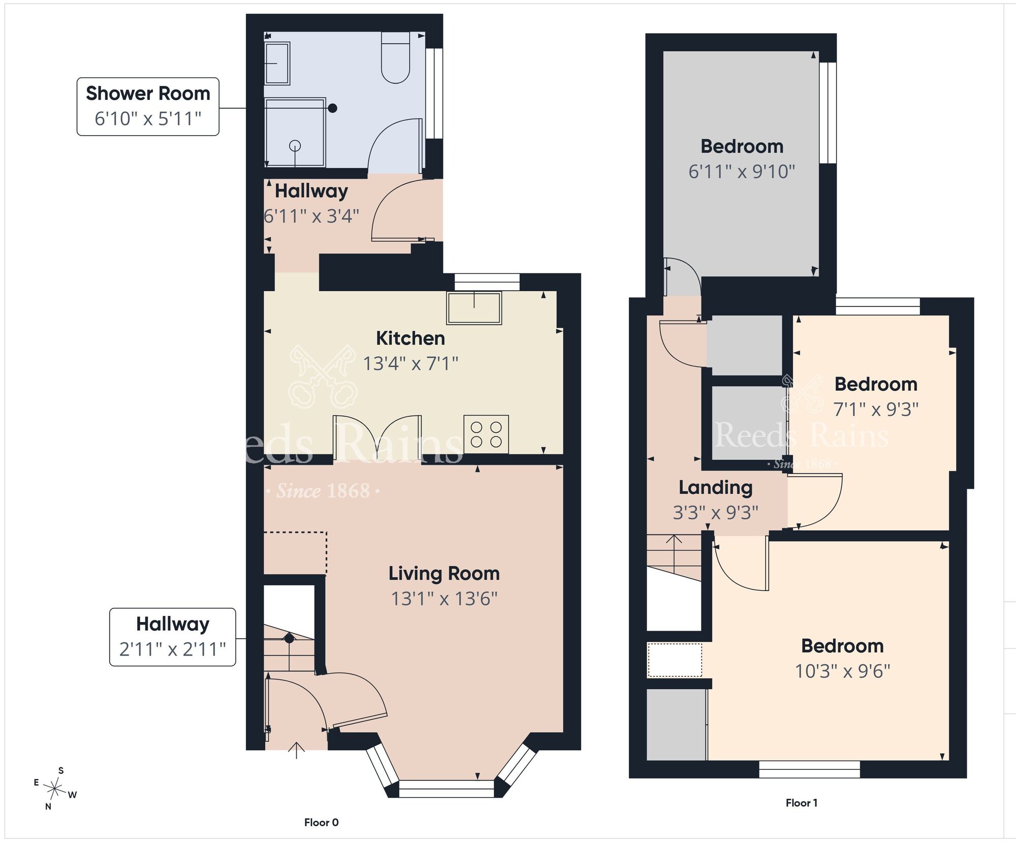 Floorplan of 3 bedroom Mid Terrace House for sale, Brompton Park, Belfast, County Antrim, BT14