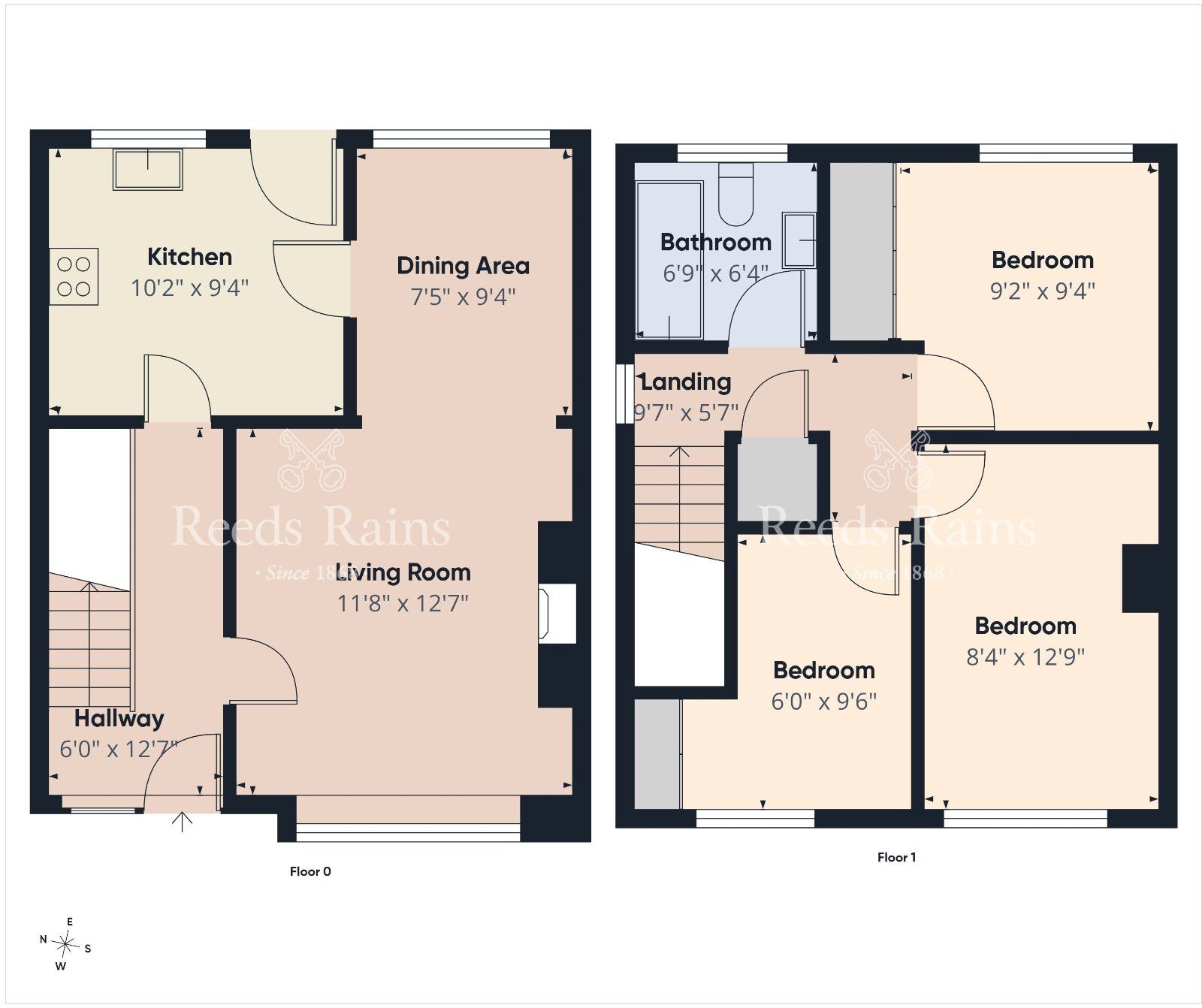 Floorplan of 3 bedroom Semi Detached House for sale, Hillcrest Drive, Newtownabbey, County Antrim, BT36