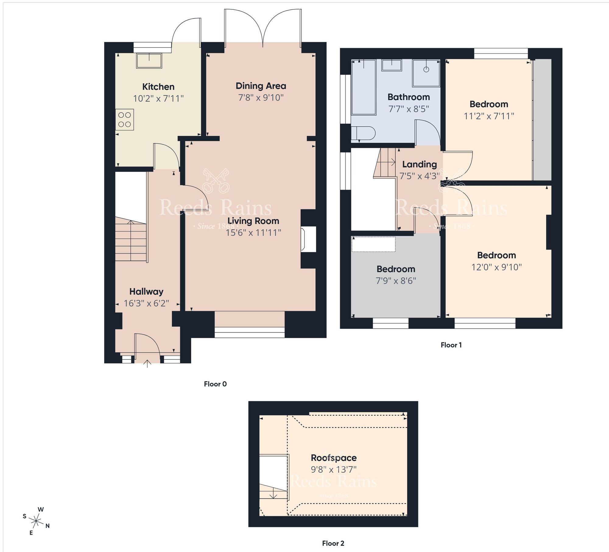 Floorplan of 3 bedroom Semi Detached House for sale, Deerpark Parade, Belfast, County Antrim, BT14