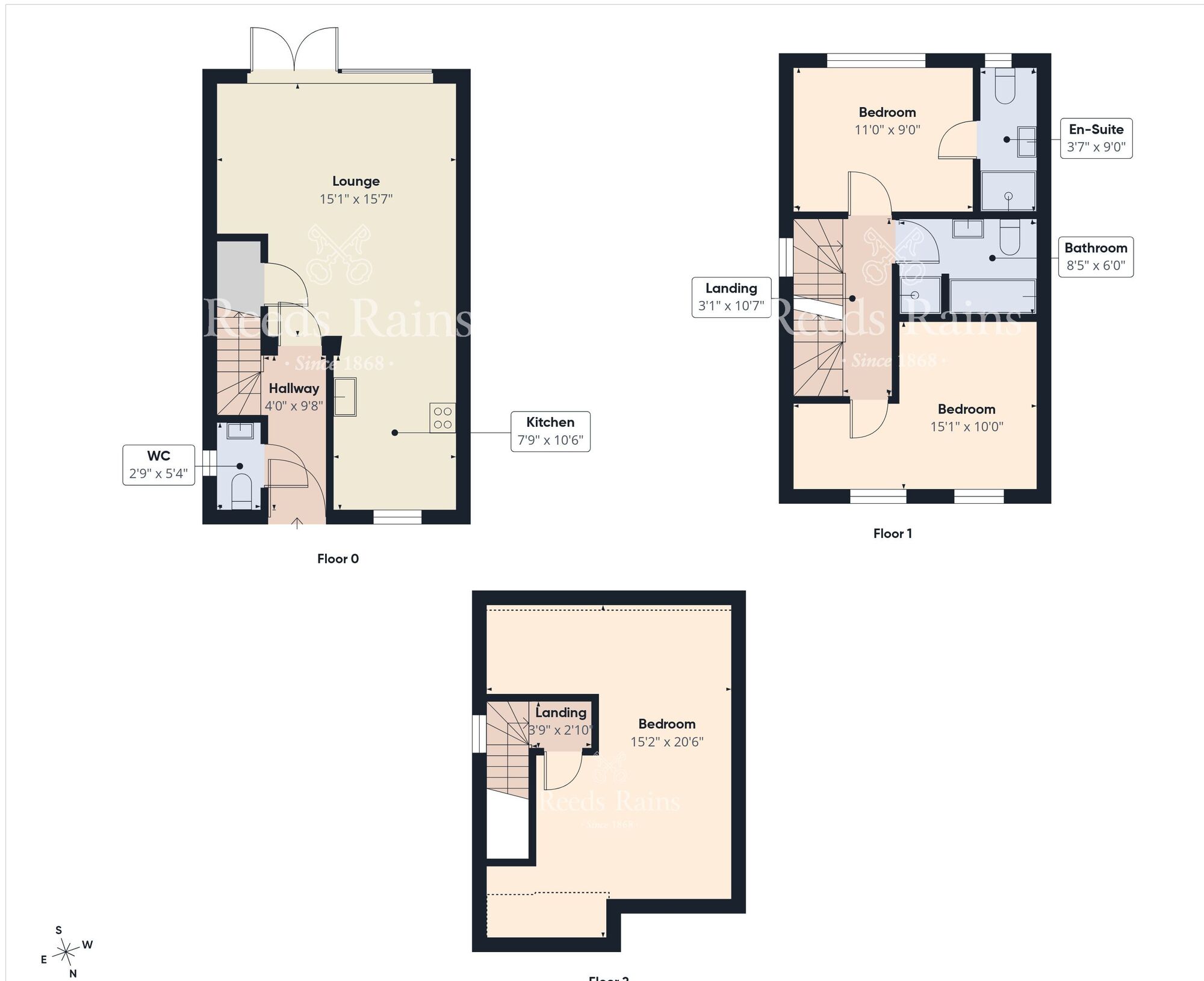 Floorplan of 3 bedroom Semi Detached House for sale, Aylesbury Drive, Newtownabbey, County Antrim, BT36