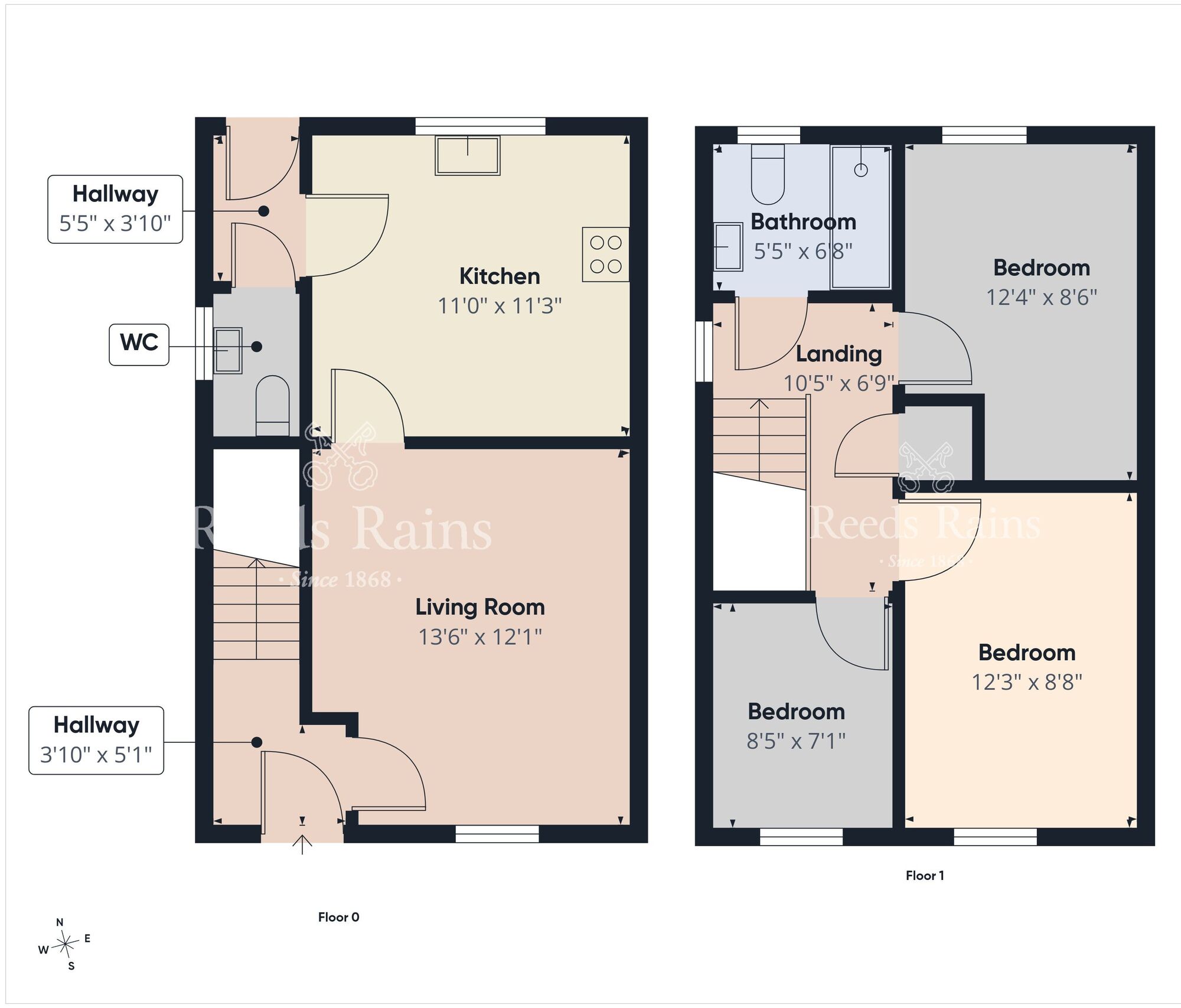 Floorplan of 3 bedroom Semi Detached House for sale, The Brooks, Doagh, County Antrim, BT39