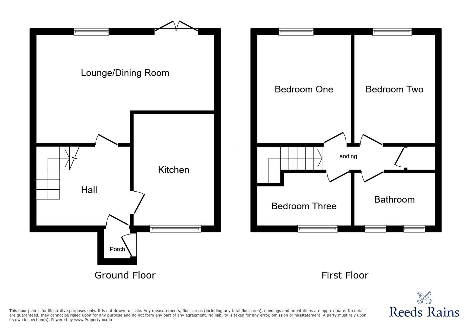 Floorplan of 3 bedroom Mid Terrace House to rent, Rowarth Avenue, Glossop, Derbyshire, SK13