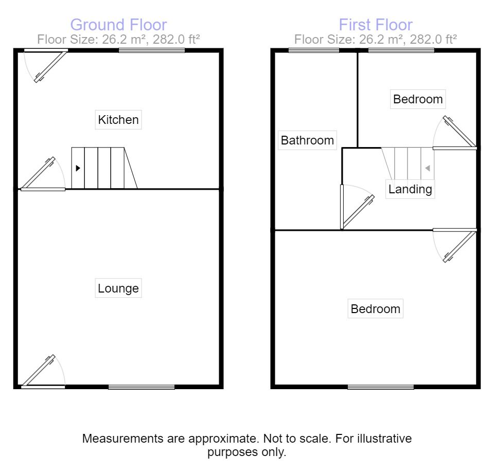 Floorplan of 2 bedroom Mid Terrace House to rent, Manor Park Road, Glossop, Derbyshire, SK13