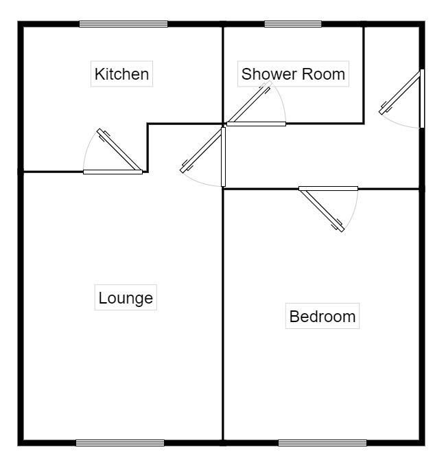 Floorplan of 1 bedroom Flat to rent, Highfield Road, Glossop, Derbyshire, SK13