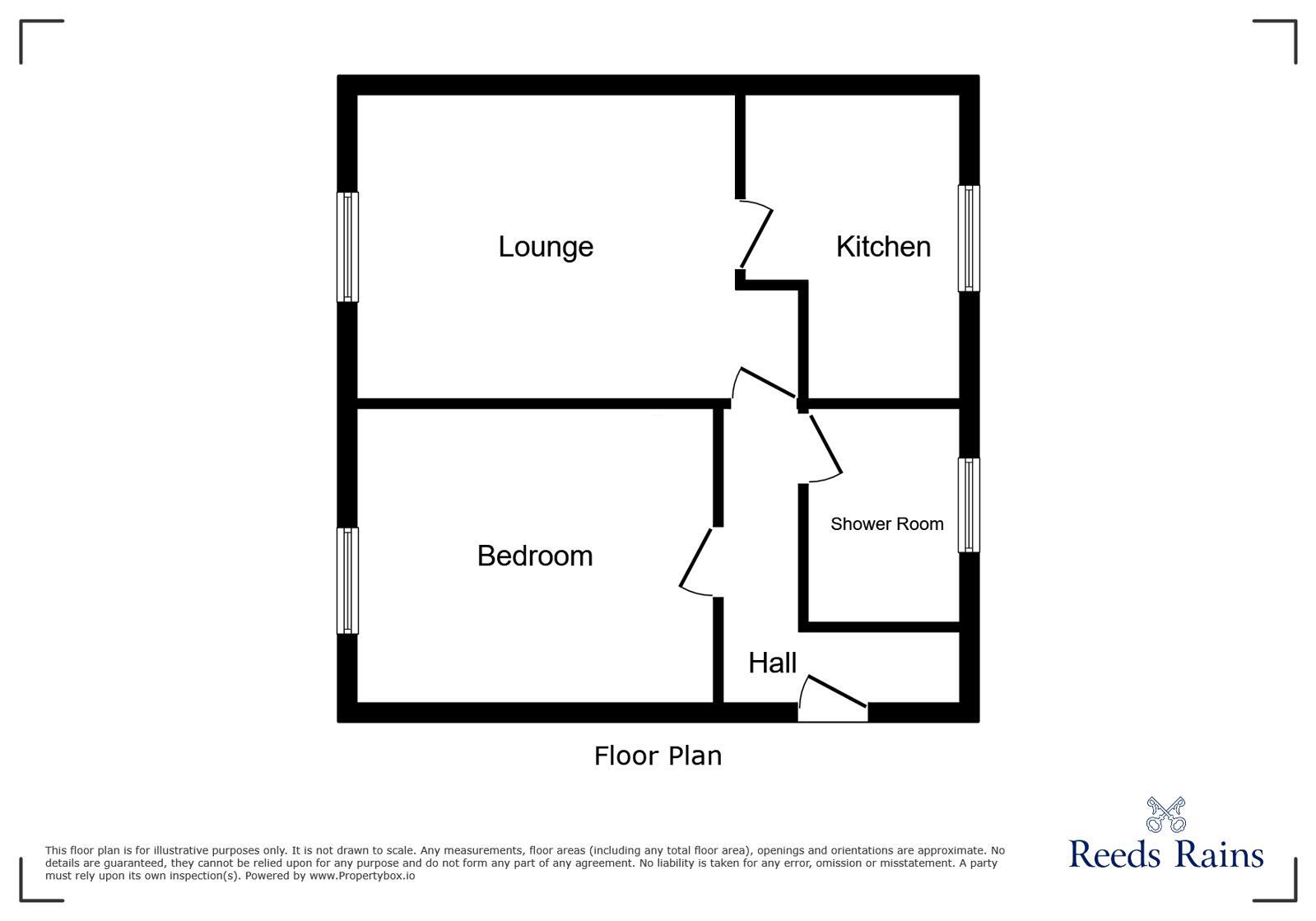 Floorplan of 1 bedroom Flat to rent, Highfield Road, Glossop, Derbyshire, SK13