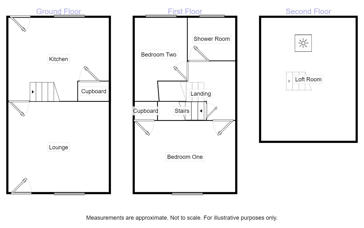 Floorplan of 2 bedroom Mid Terrace House for sale, Princess Street, Derbyshire, SK13