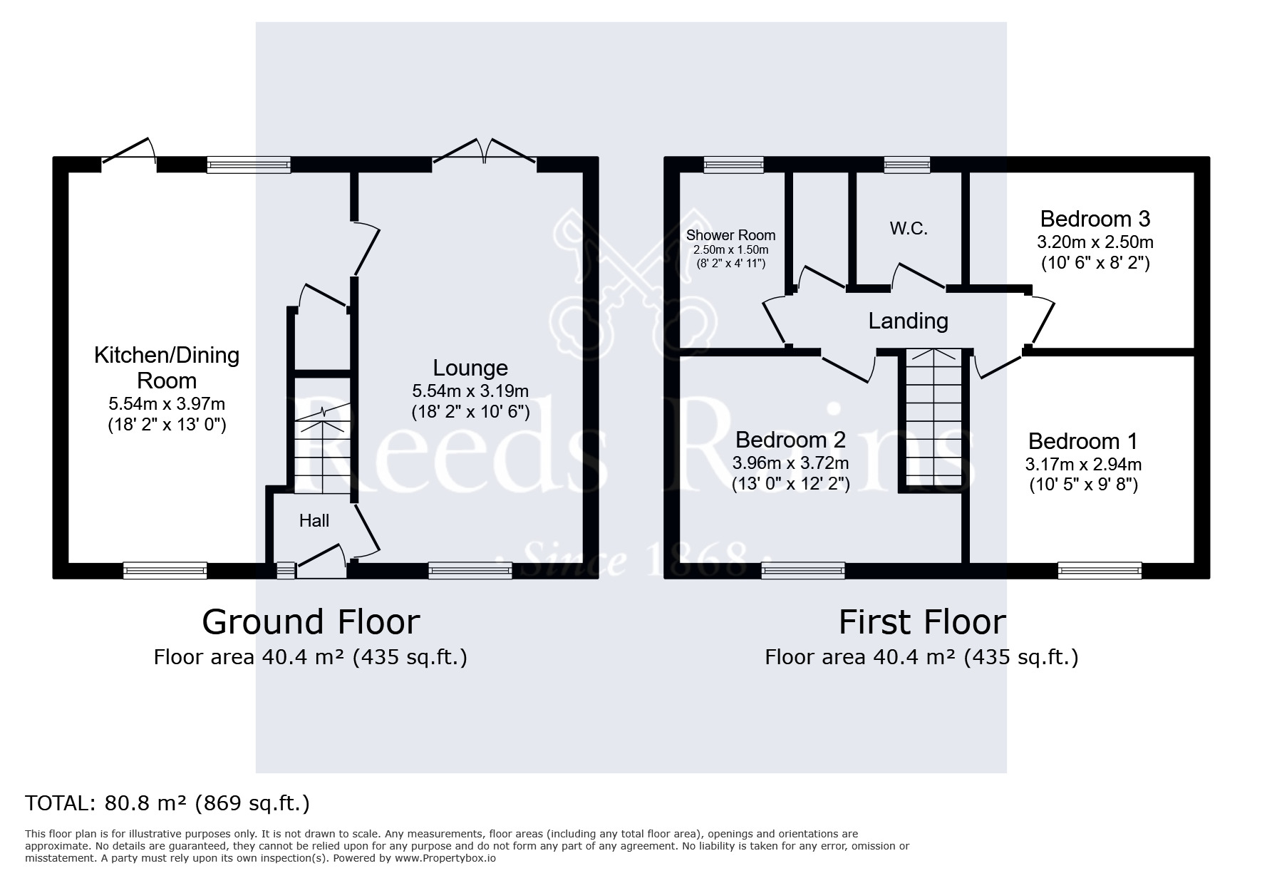 Floorplan of 3 bedroom Semi Detached House for sale, Queens Drive, Glossop, Derbyshire, SK13
