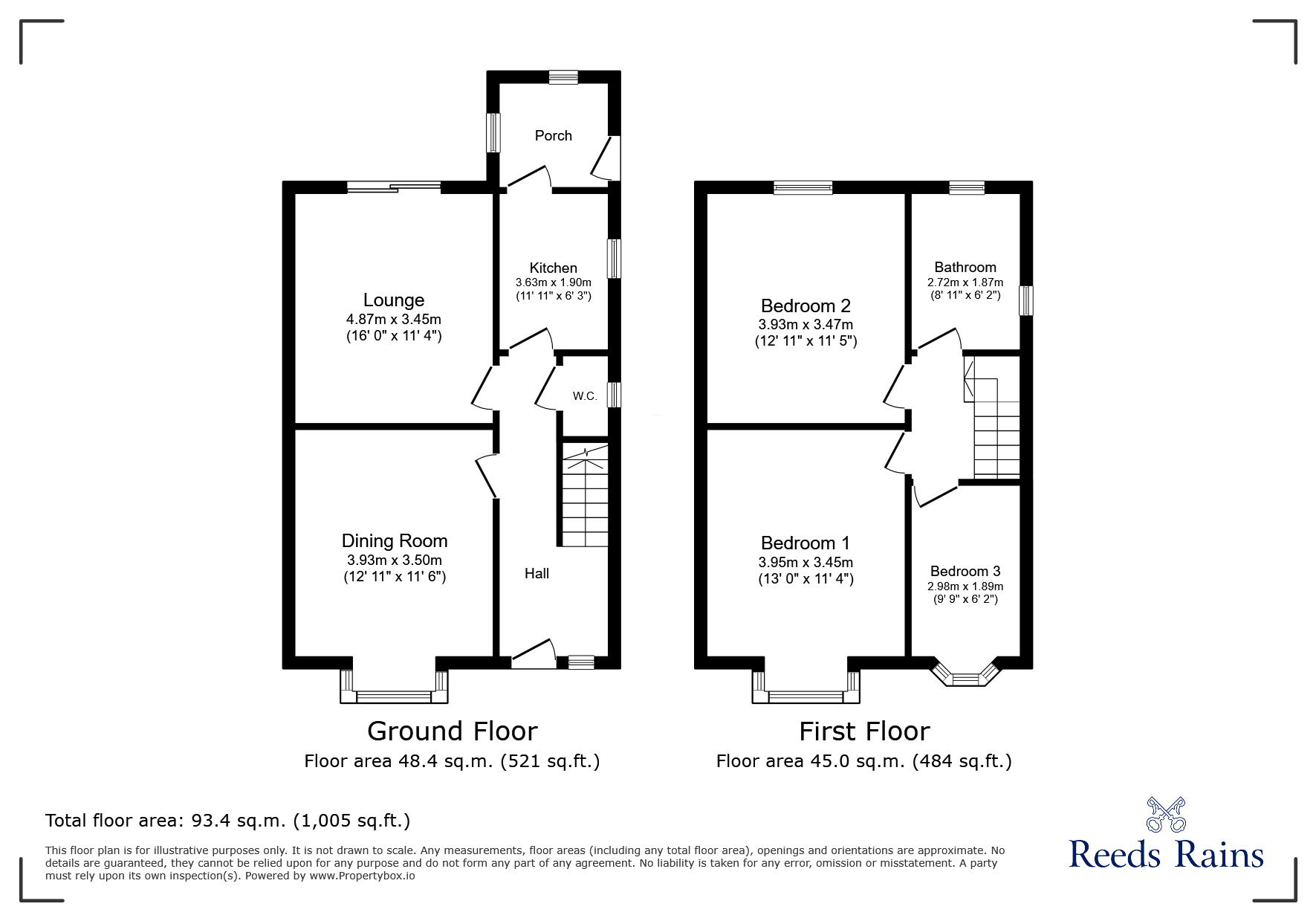 Floorplan of 3 bedroom Semi Detached House for sale, Stalybridge Road, Mottram, Greater Manchester, SK14