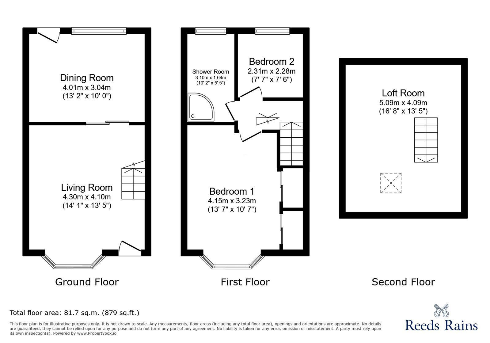 Floorplan of 2 bedroom Mid Terrace House for sale, West Street, Tintwistle, Derbyshire, SK13