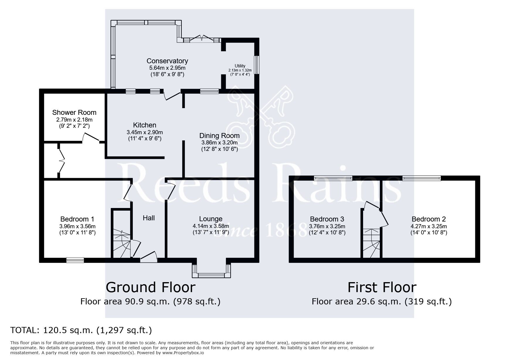 Floorplan of 3 bedroom Semi Detached Bungalow for sale, Simmondley New Road, Glossop, Derbyshire, SK13