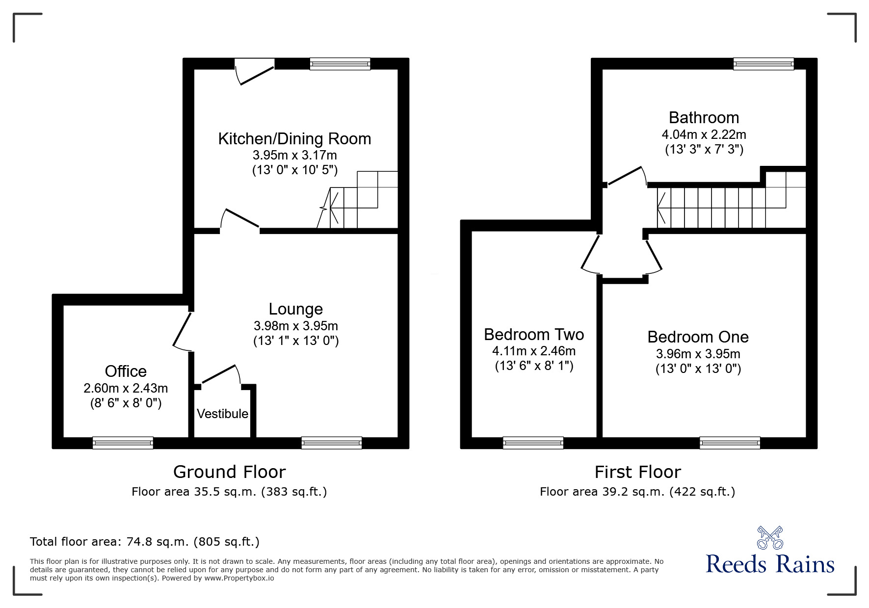 Floorplan of 2 bedroom Mid Terrace House for sale, Church Street, Hadfield, Derbyshire, SK13