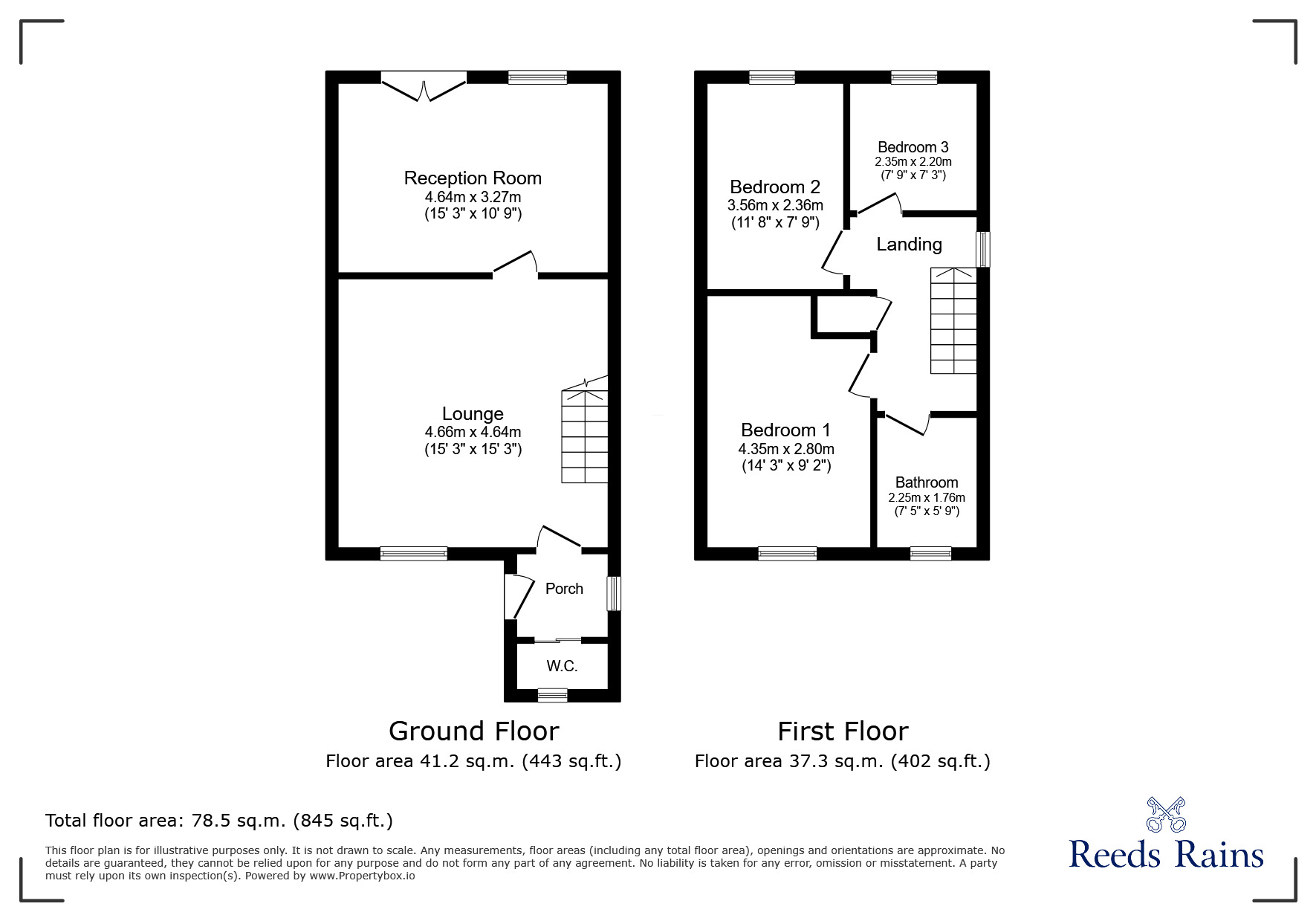Floorplan of 6 bedroom End Terrace House for sale, Cottage Lane, Glossop, Derbyshire, SK13