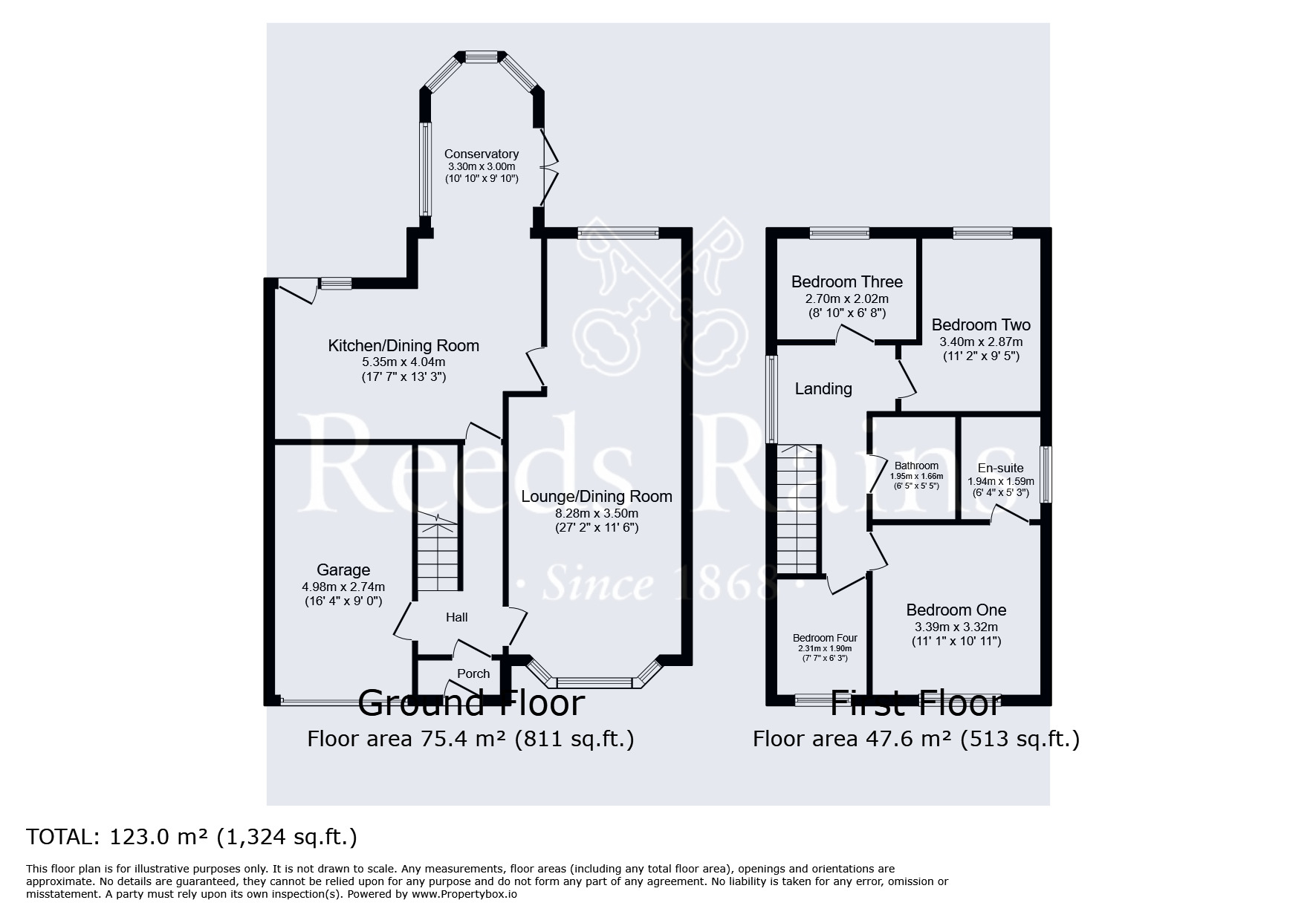 Floorplan of 4 bedroom Detached House for sale, Lincoln Way, Glossop, Derbyshire, SK13