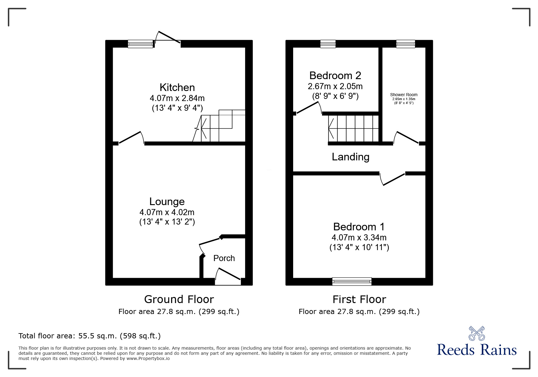 Floorplan of 2 bedroom Mid Terrace House for sale, High Street East, Glossop, Derbyshire, SK13