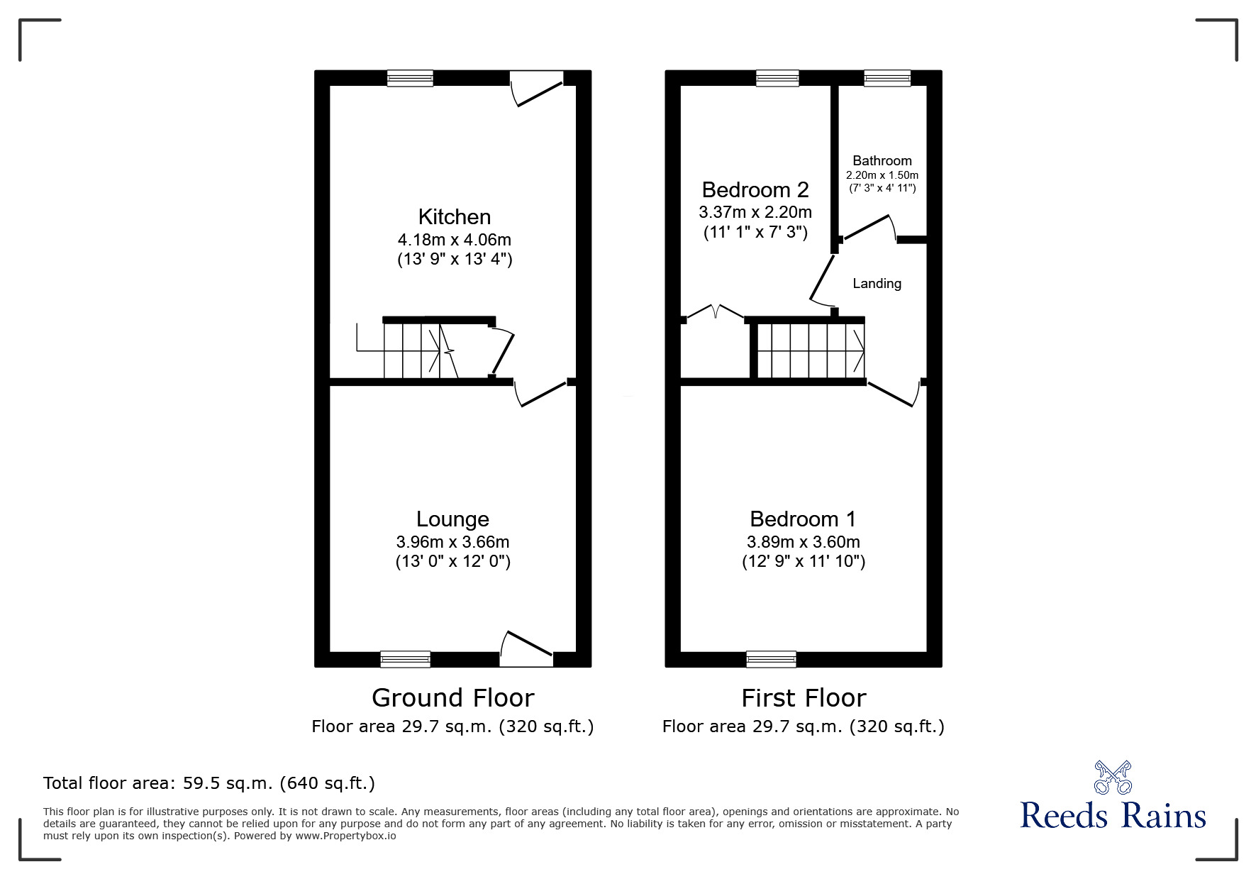 Floorplan of 2 bedroom Mid Terrace House for sale, Conduit Street, Tintwistle, Derbyshire, SK13