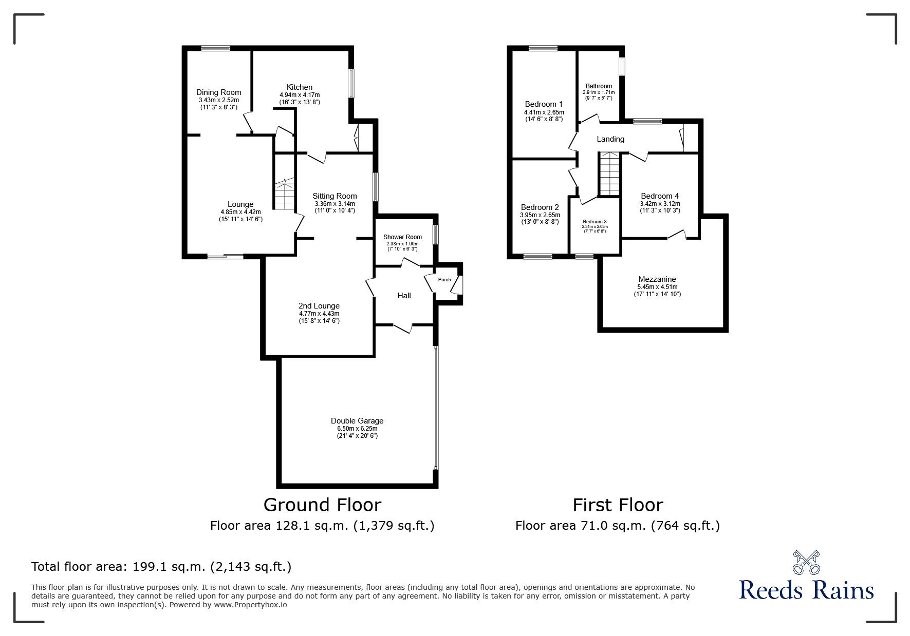 Floorplan of 4 bedroom Link Detached House for sale, Shawfield Road, Hadfield, Derbyshire, SK13
