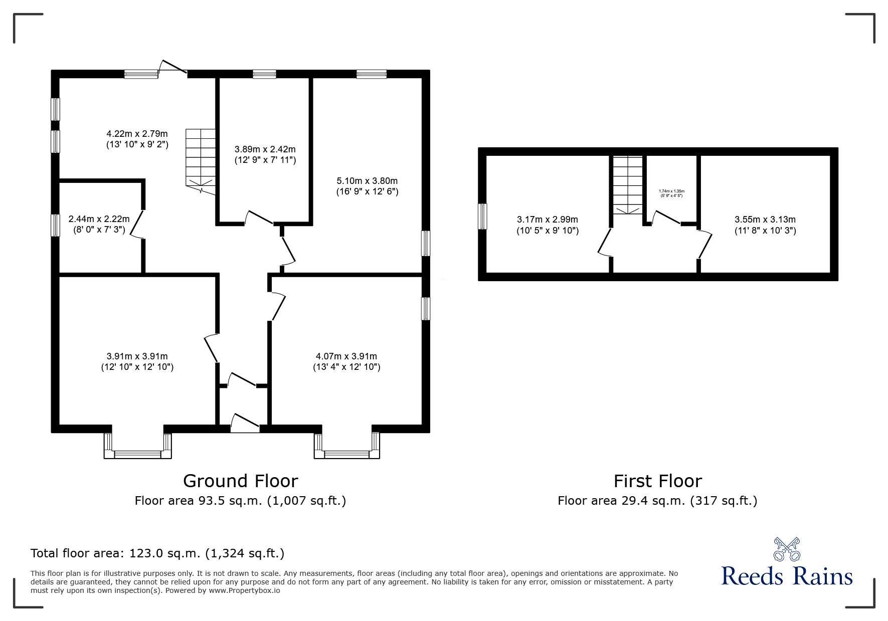 Floorplan of 4 bedroom Detached House for sale, Primrose Lane, Glossop, Derbyshire, SK13
