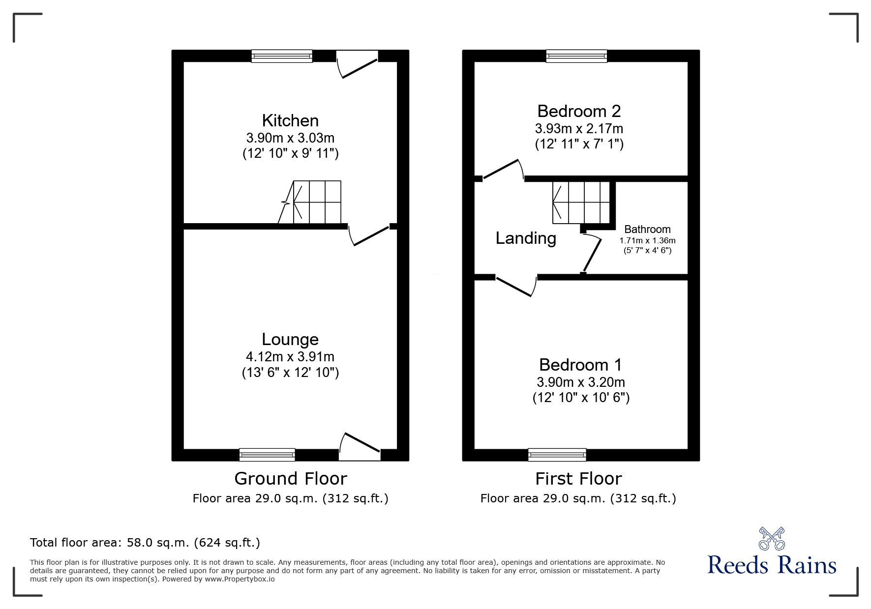 Floorplan of 2 bedroom Mid Terrace House for sale, Sheffield Road, Derbyshire, SK13