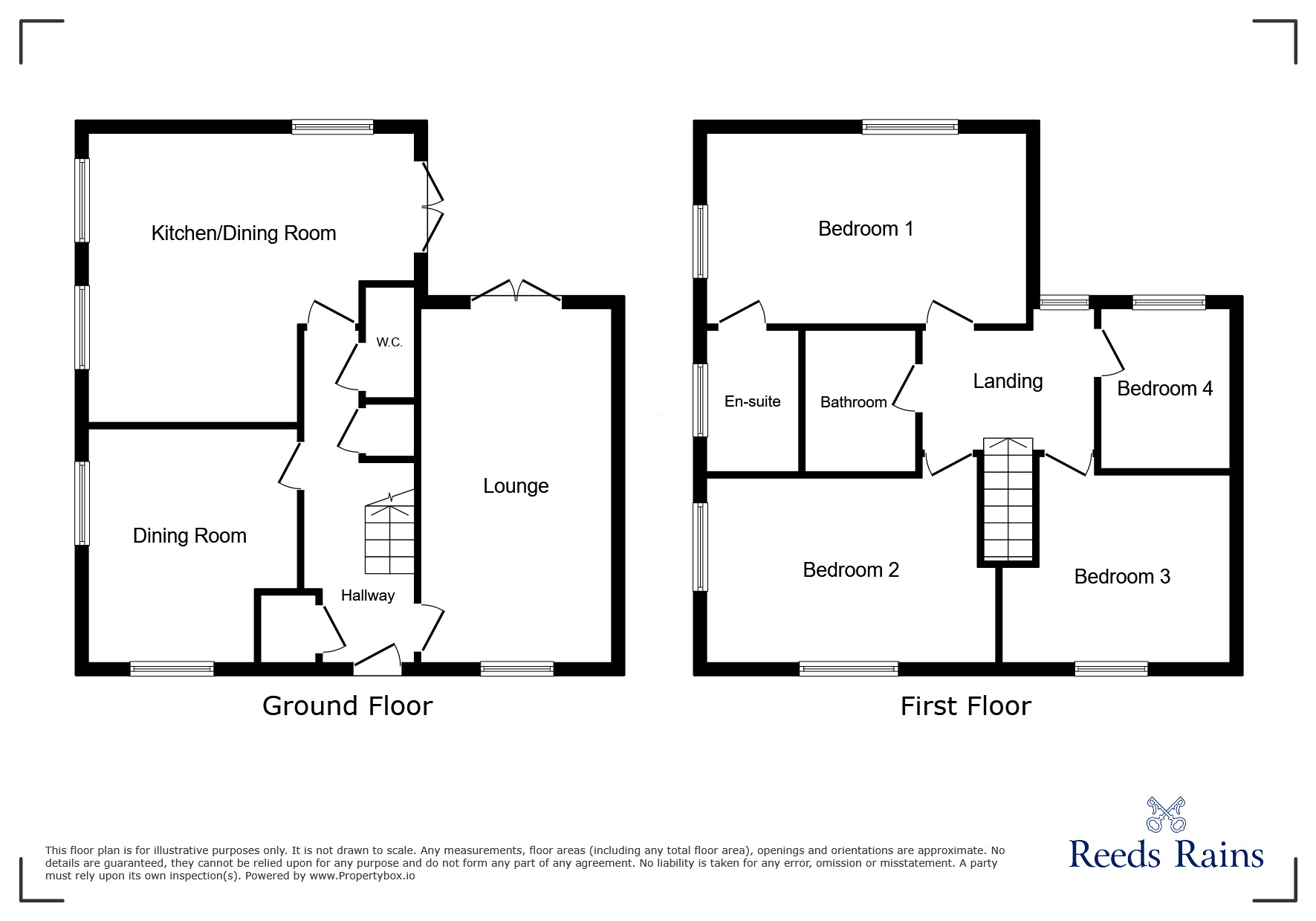 Floorplan of 4 bedroom Detached House to rent, Torside Street, Tintwistle, Derbyshire, SK13