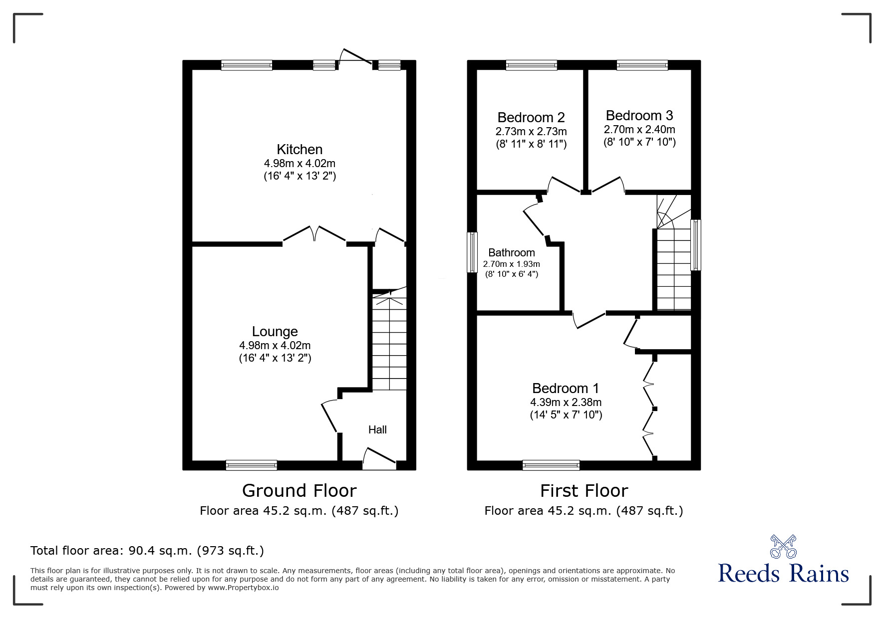 Floorplan of 3 bedroom Detached House for sale, Taylor Street, Hollingworth, Greater Manchester, SK14
